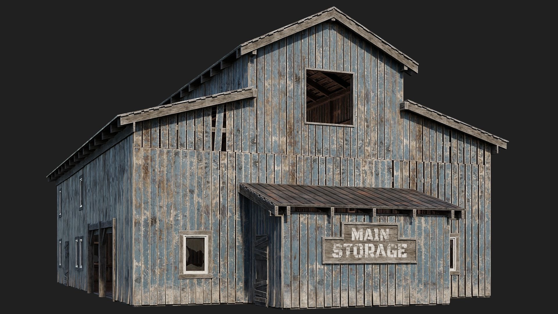 61-62-63-64  - Farm Buildings 4K PBR GameReady Low-poly 3D model_29