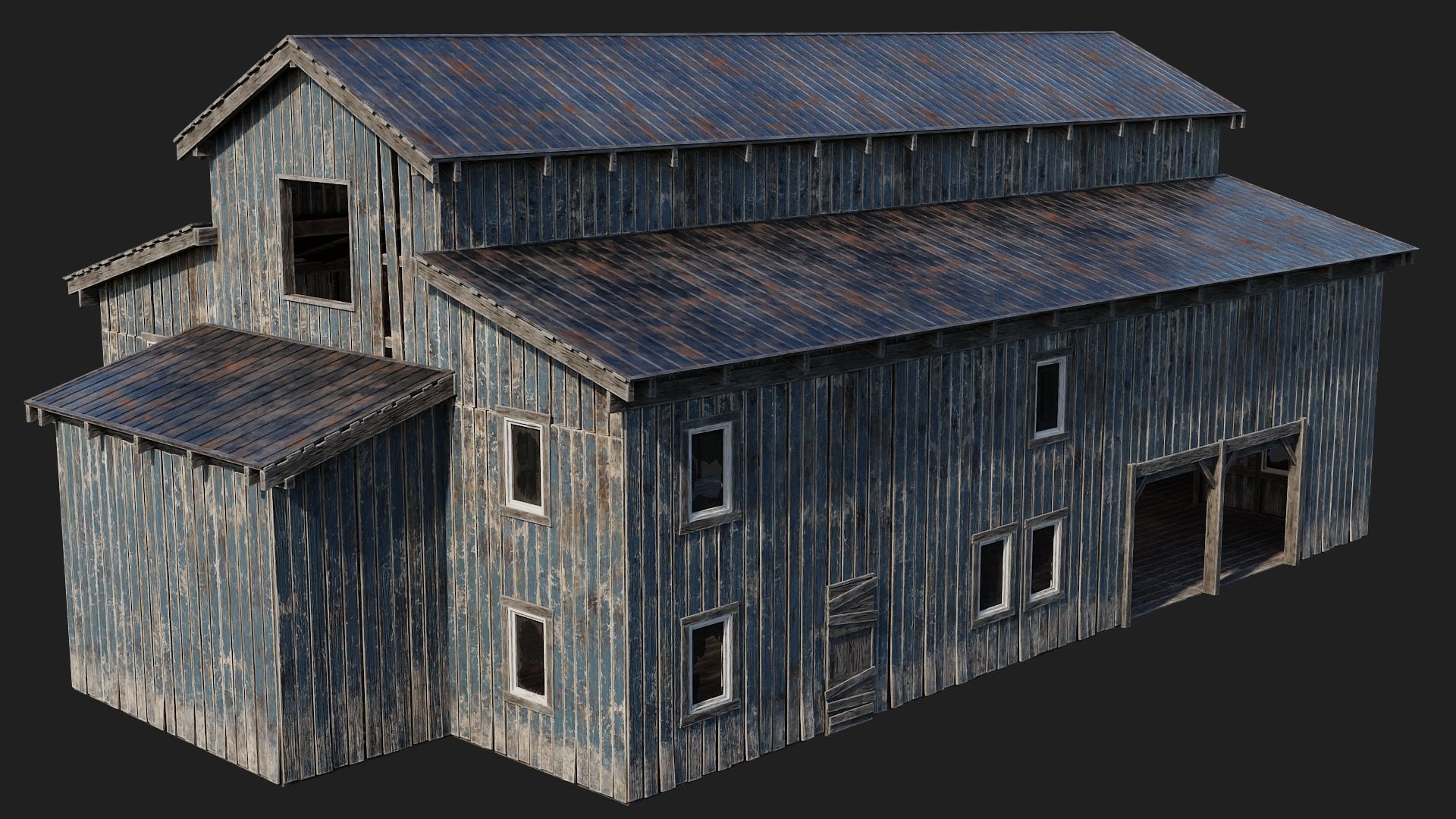 61-62-63-64  - Farm Buildings 4K PBR GameReady Low-poly 3D model_25