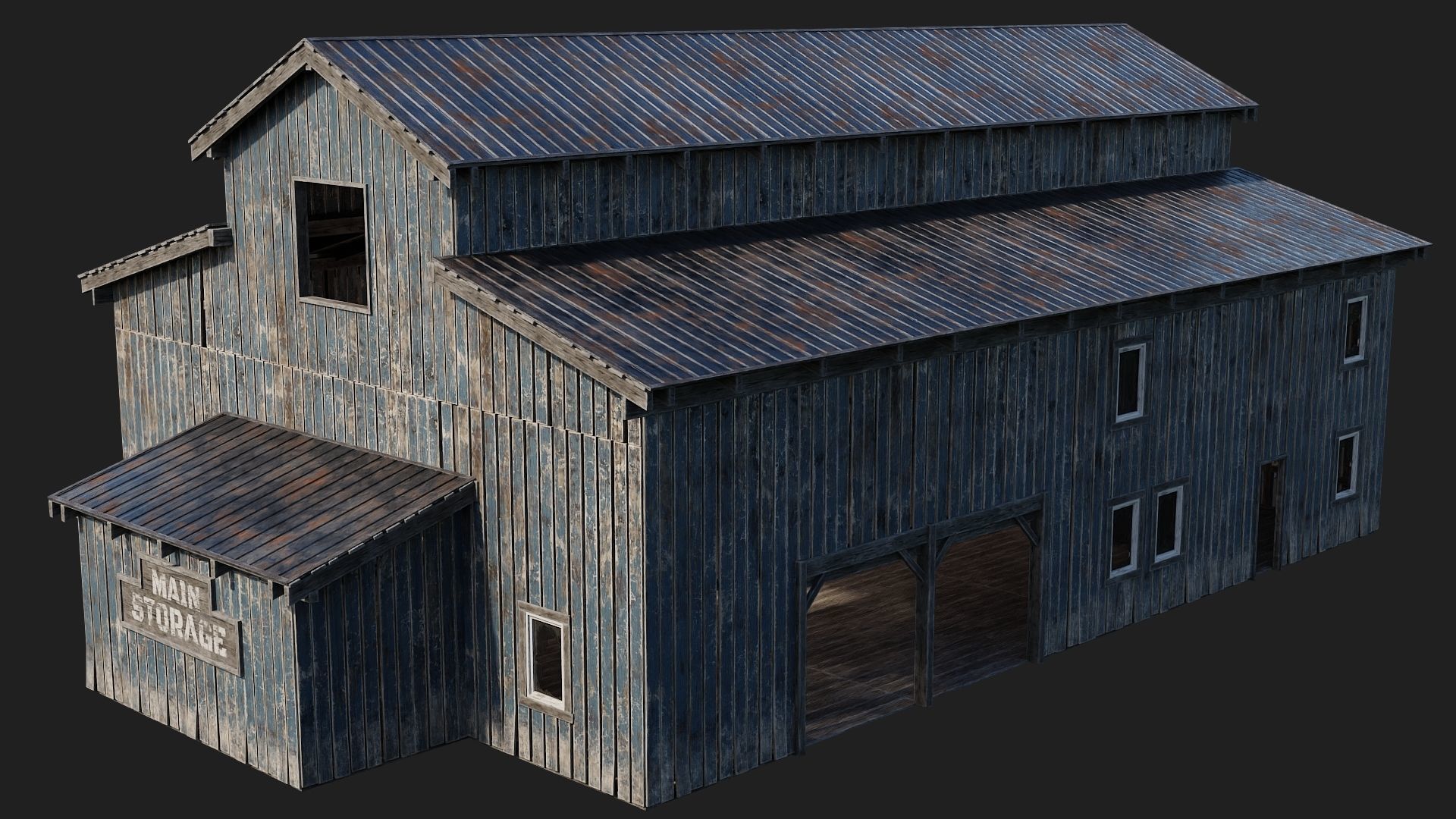 61-62-63-64  - Farm Buildings 4K PBR GameReady Low-poly 3D model_31