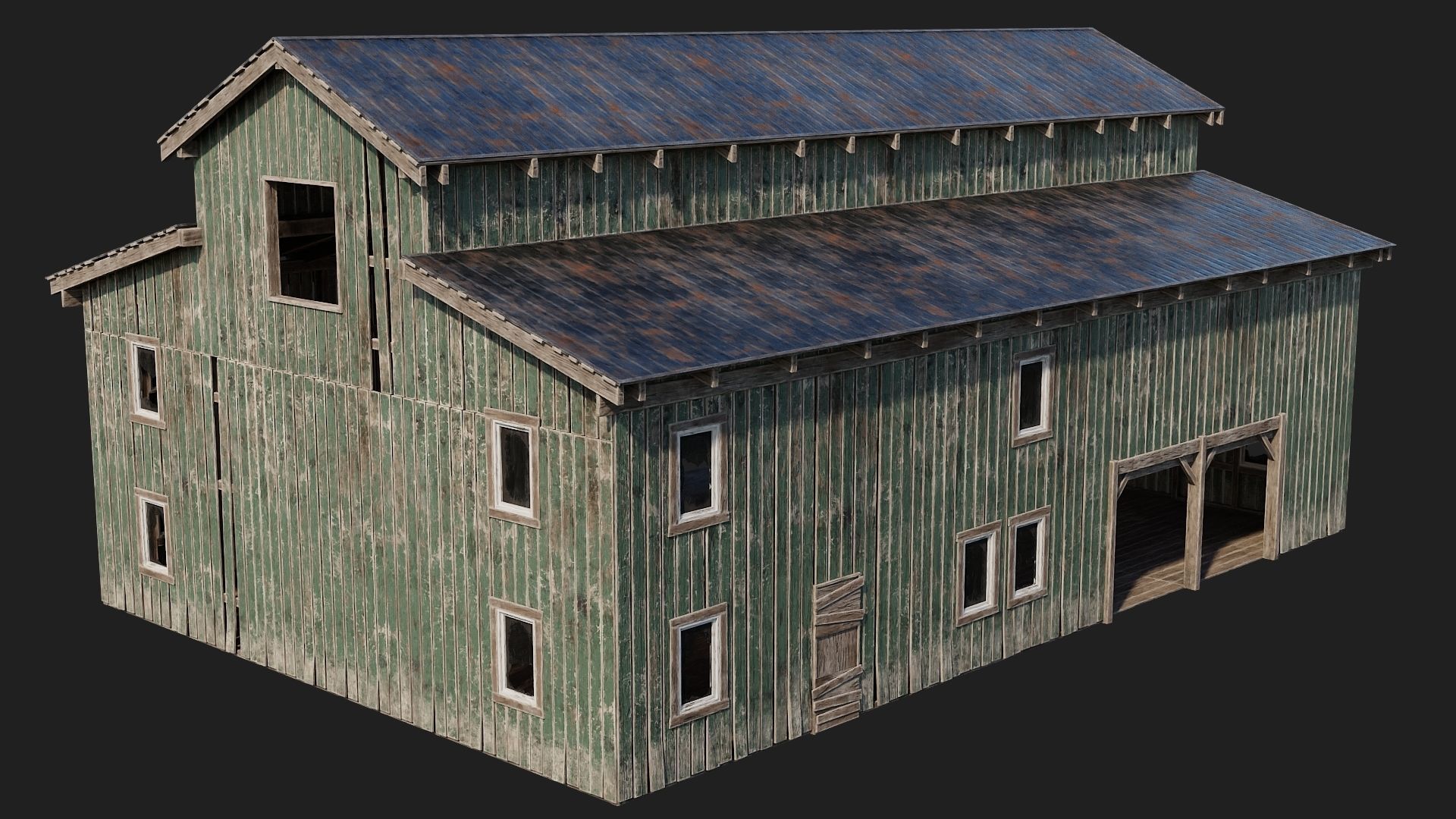 61-62-63-64  - Farm Buildings 4K PBR GameReady Low-poly 3D model_9