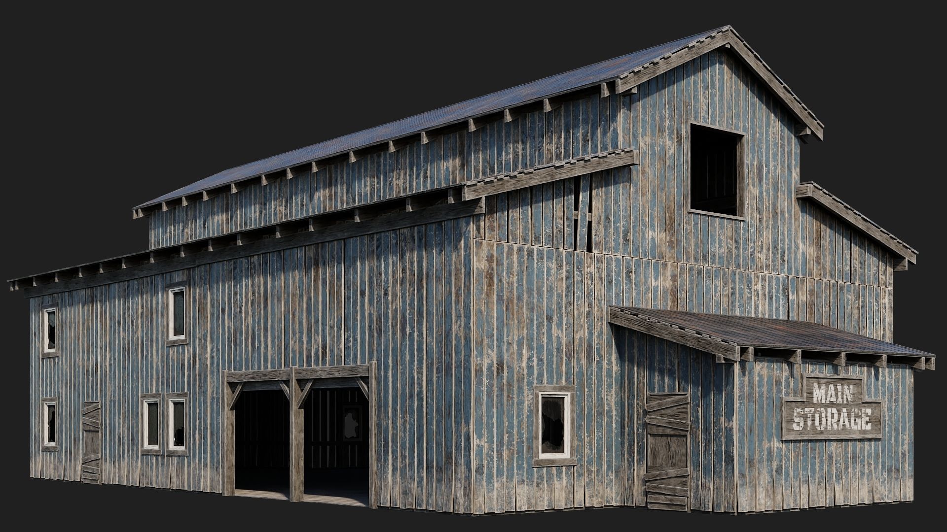 61-62-63-64  - Farm Buildings 4K PBR GameReady Low-poly 3D model_3