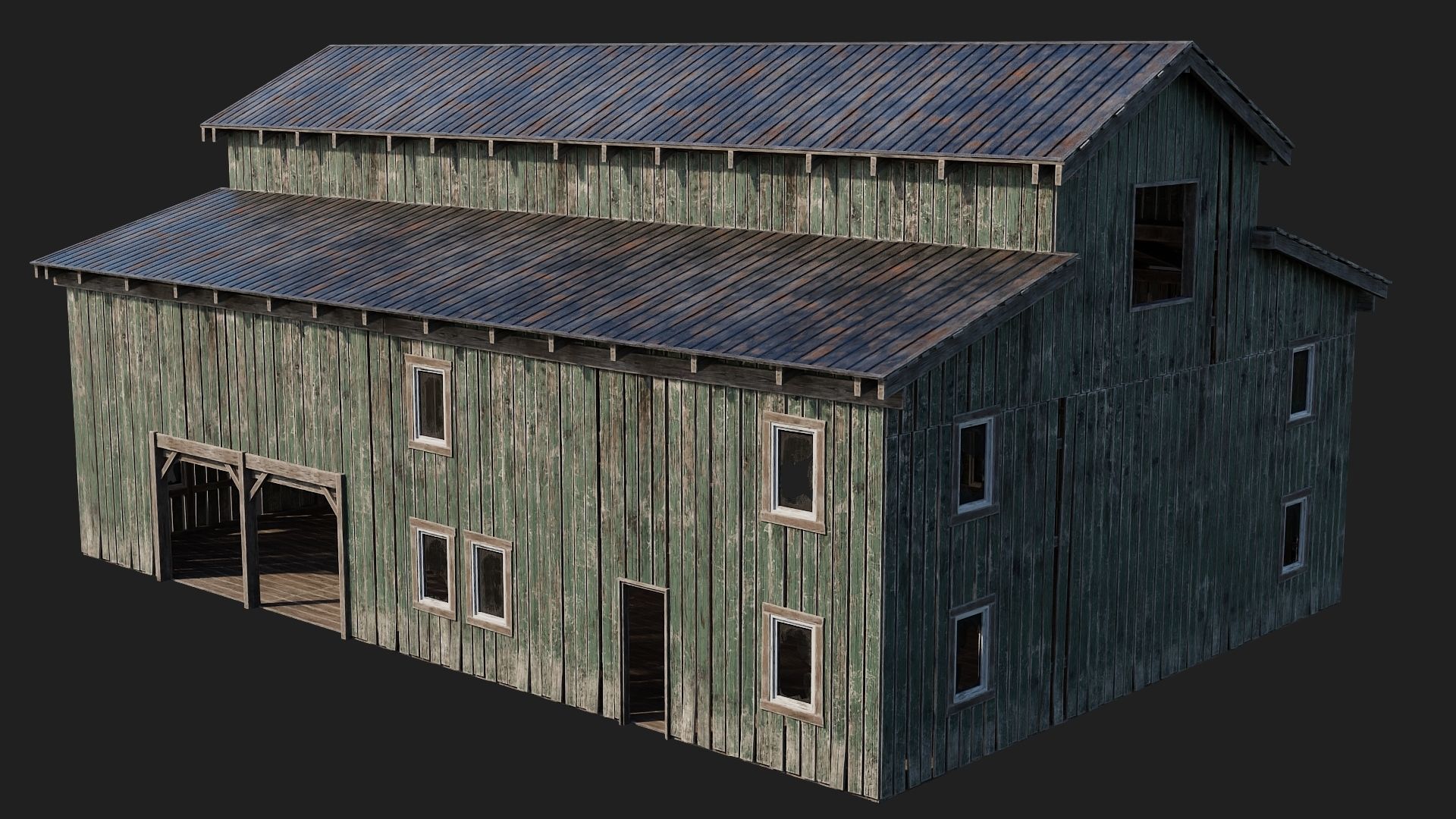 61-62-63-64  - Farm Buildings 4K PBR GameReady Low-poly 3D model_16