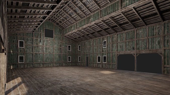61-62-63-64  - Farm Buildings 4K PBR GameReady Low-poly 3D model 6