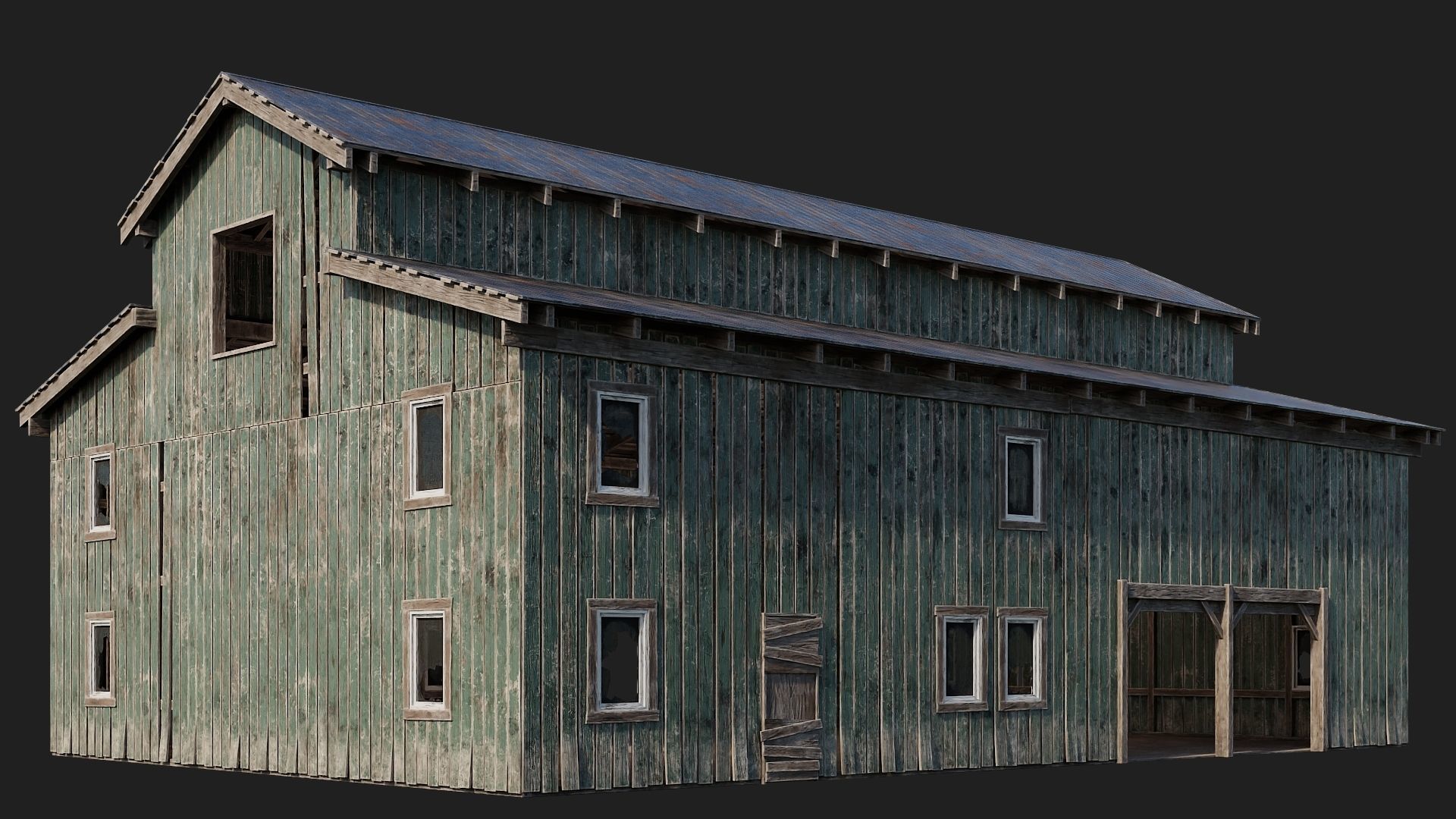 61-62-63-64  - Farm Buildings 4K PBR GameReady Low-poly 3D model_12