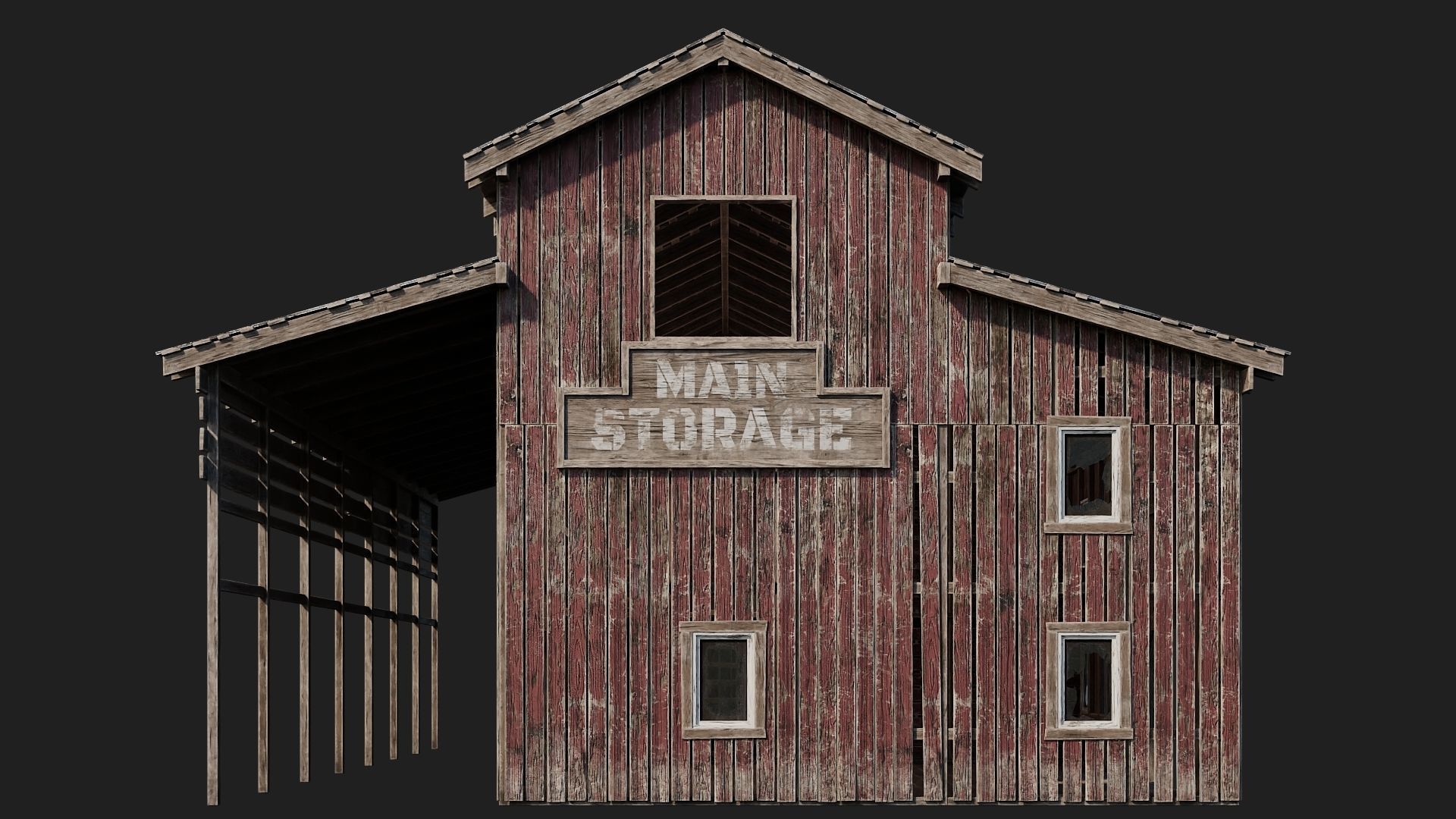 61-62-63-64  - Farm Buildings 4K PBR GameReady Low-poly 3D model_21