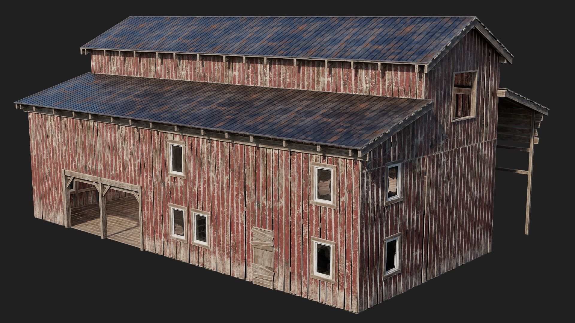61-62-63-64  - Farm Buildings 4K PBR GameReady Low-poly 3D model_24
