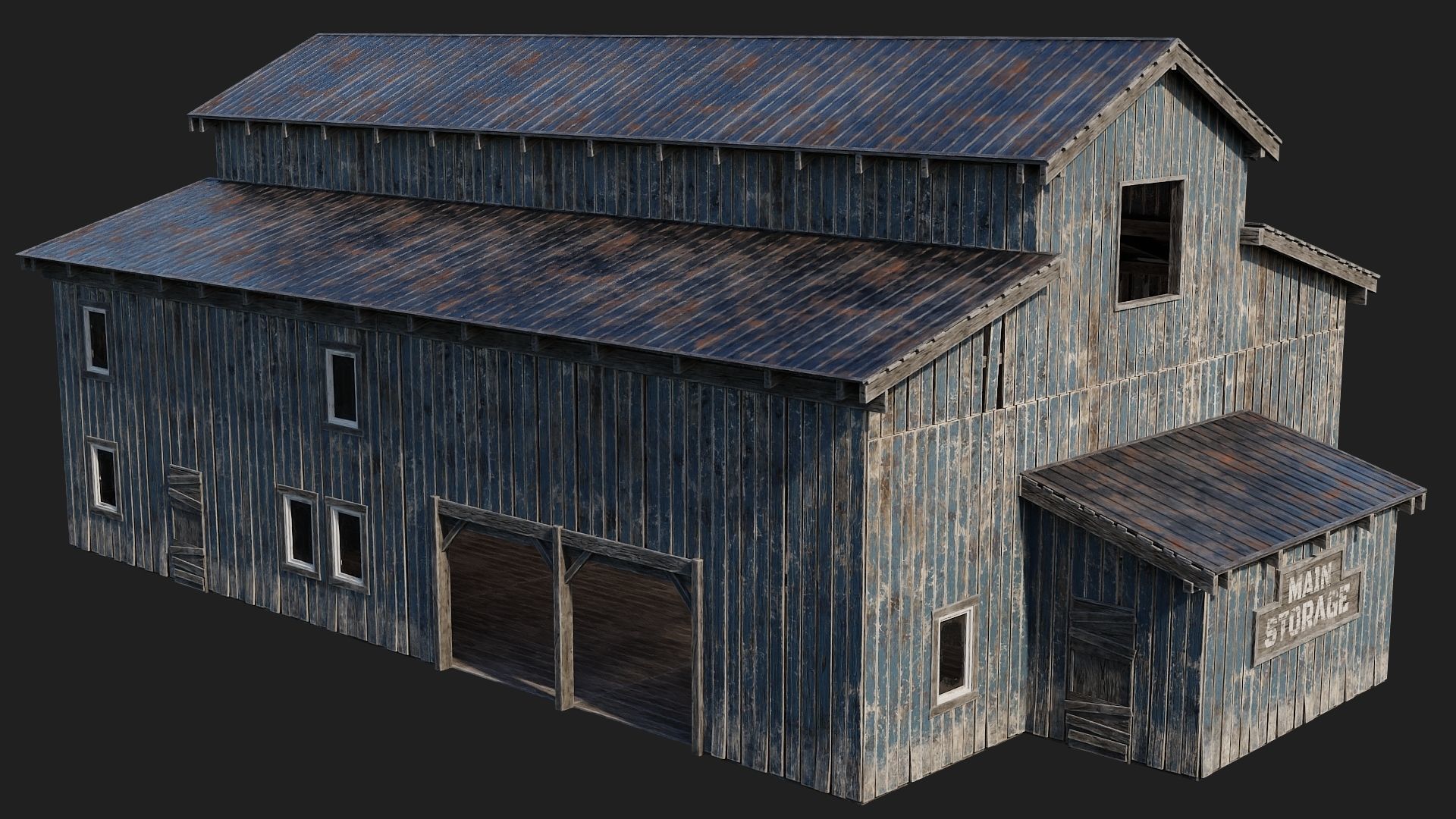 61-62-63-64  - Farm Buildings 4K PBR GameReady Low-poly 3D model_30