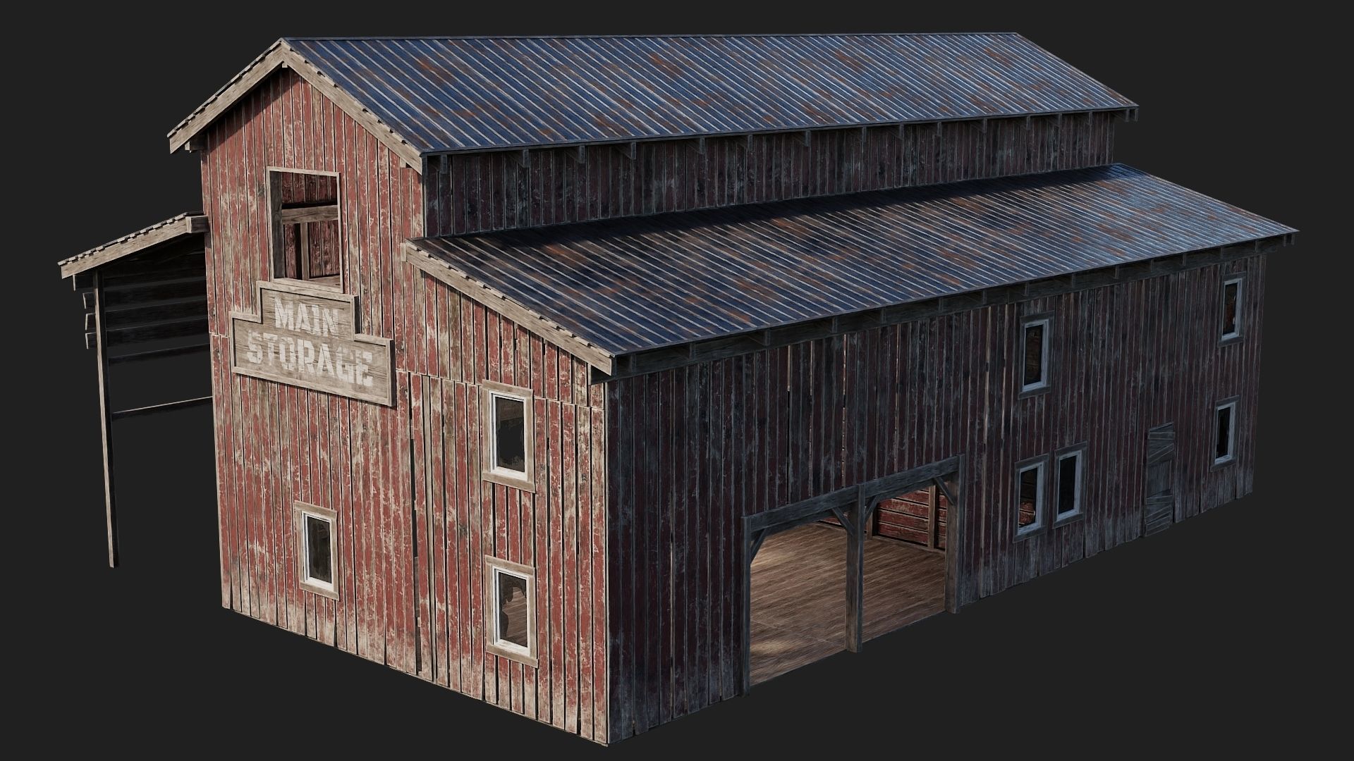 61-62-63-64  - Farm Buildings 4K PBR GameReady Low-poly 3D model_23