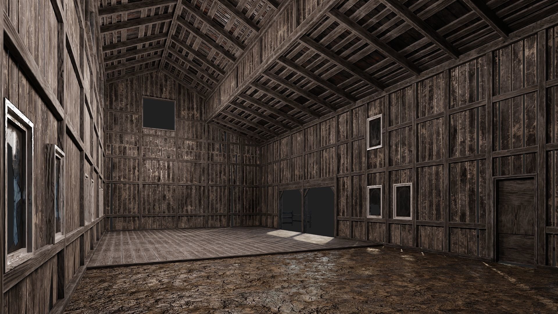 61-62-63-64  - Farm Buildings 4K PBR GameReady Low-poly 3D model_8