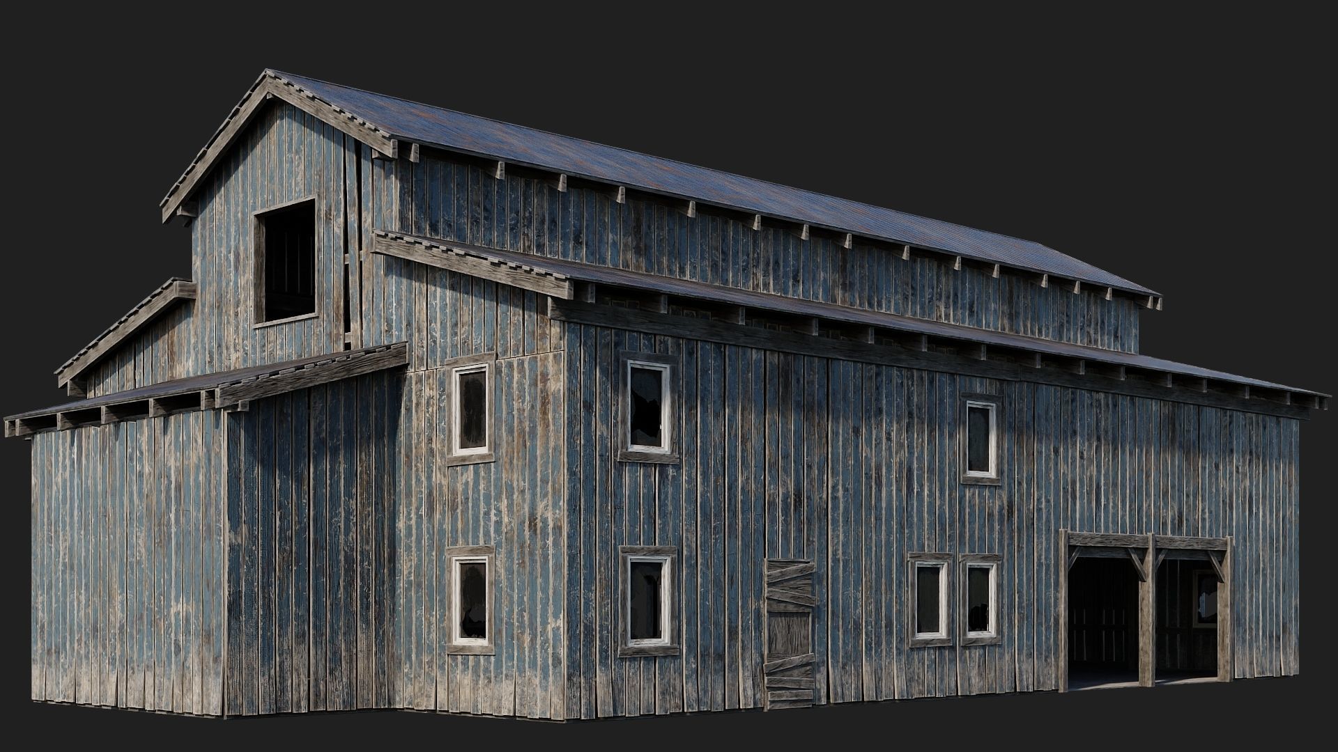 61-62-63-64  - Farm Buildings 4K PBR GameReady Low-poly 3D model_28
