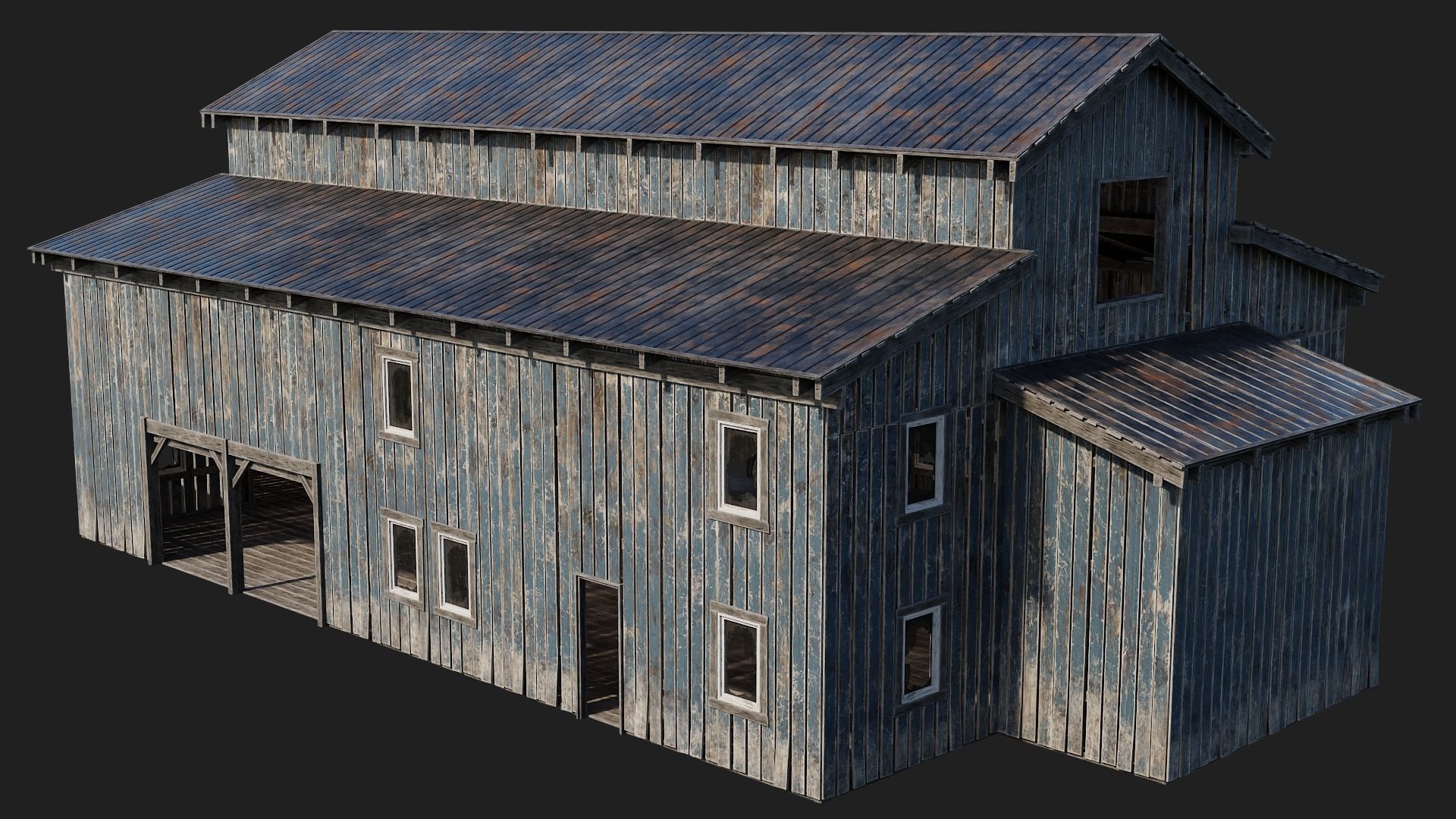 61-62-63-64  - Farm Buildings 4K PBR GameReady Low-poly 3D model_32