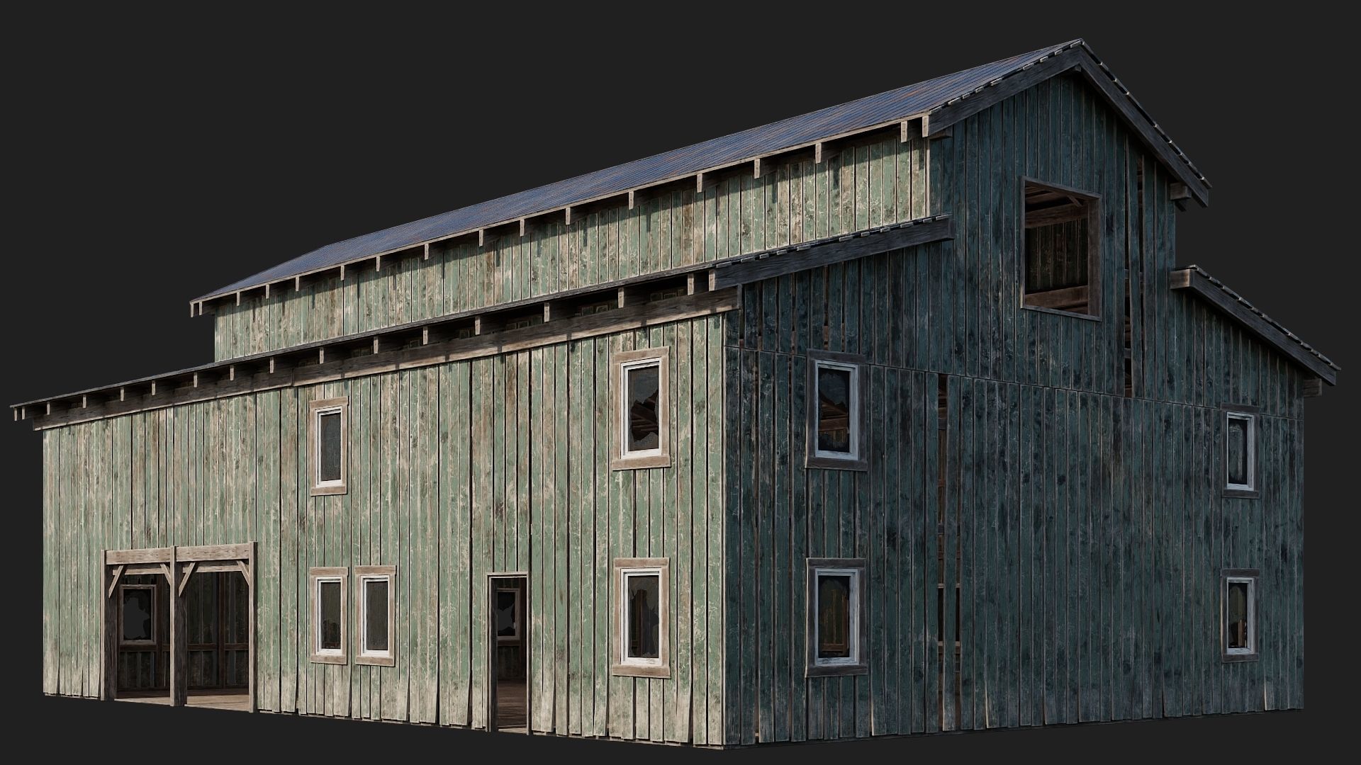 61-62-63-64  - Farm Buildings 4K PBR GameReady Low-poly 3D model_11