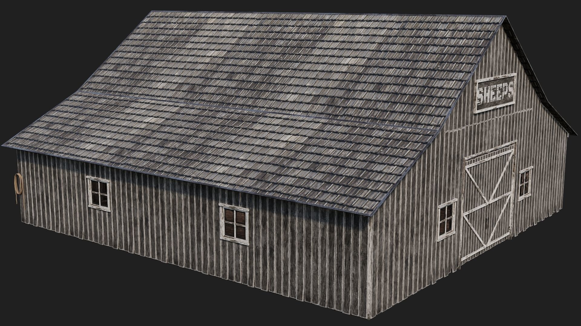 65-66-67-68 - Farm Buildings 4K PBR GameReady Low-poly 3D model_22