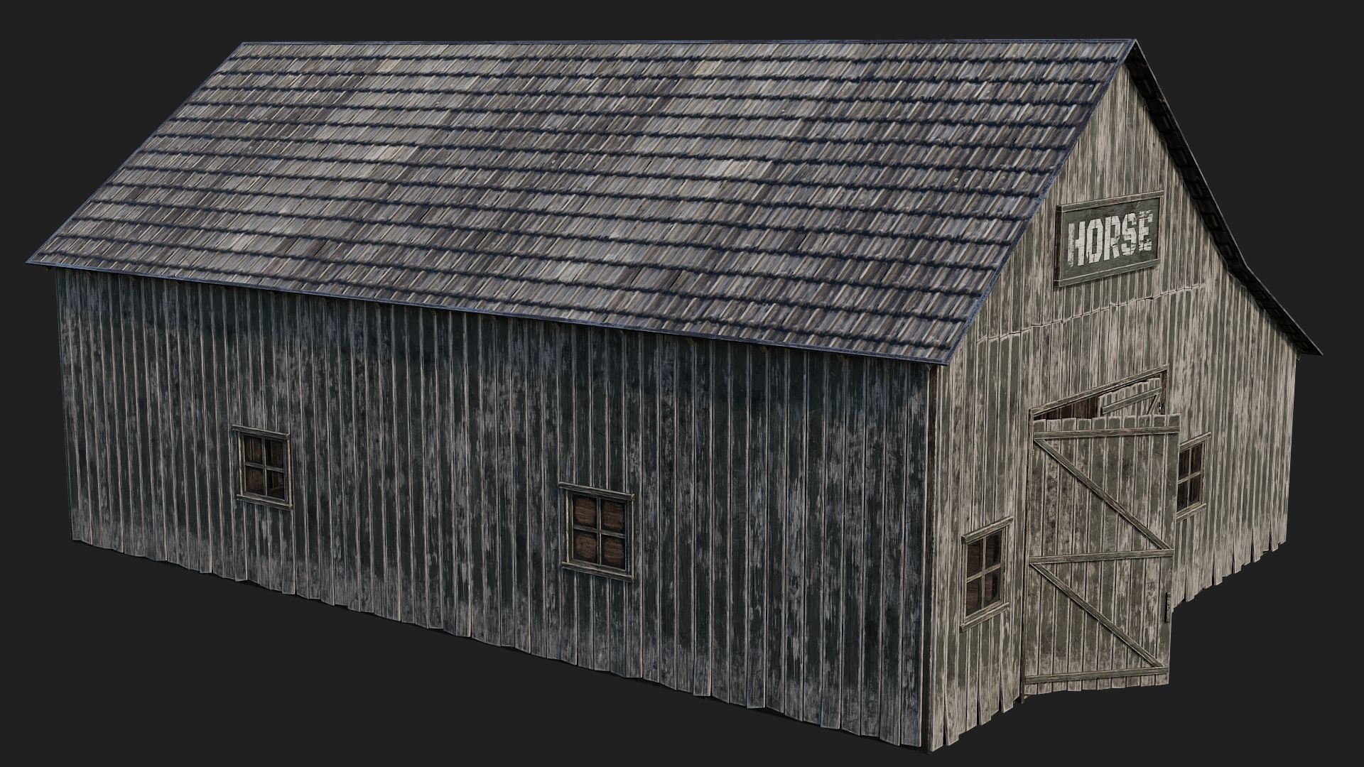 65-66-67-68 - Farm Buildings 4K PBR GameReady Low-poly 3D model_30