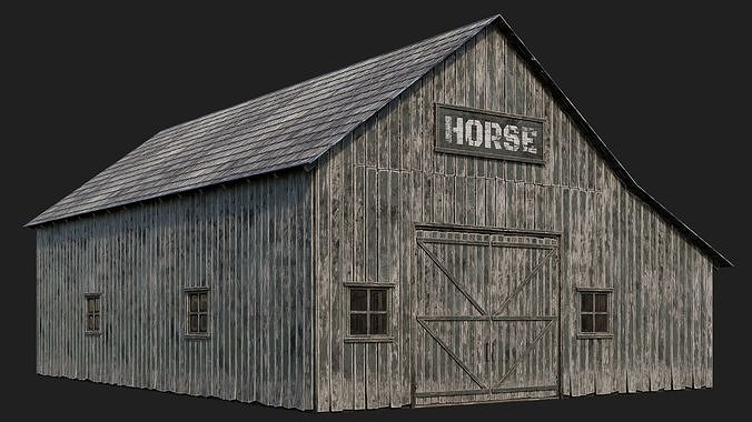 65-66-67-68 - Farm Buildings 4K PBR GameReady Low-poly 3D model 4