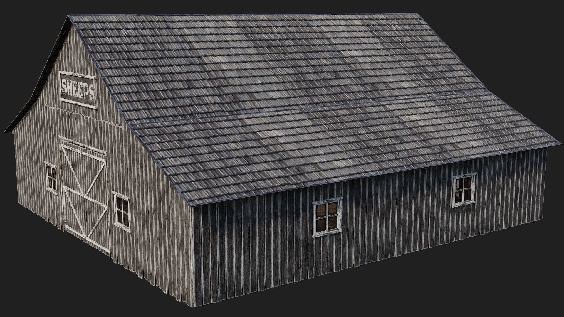 65-66-67-68 - Farm Buildings 4K PBR GameReady Low-poly 3D model_23