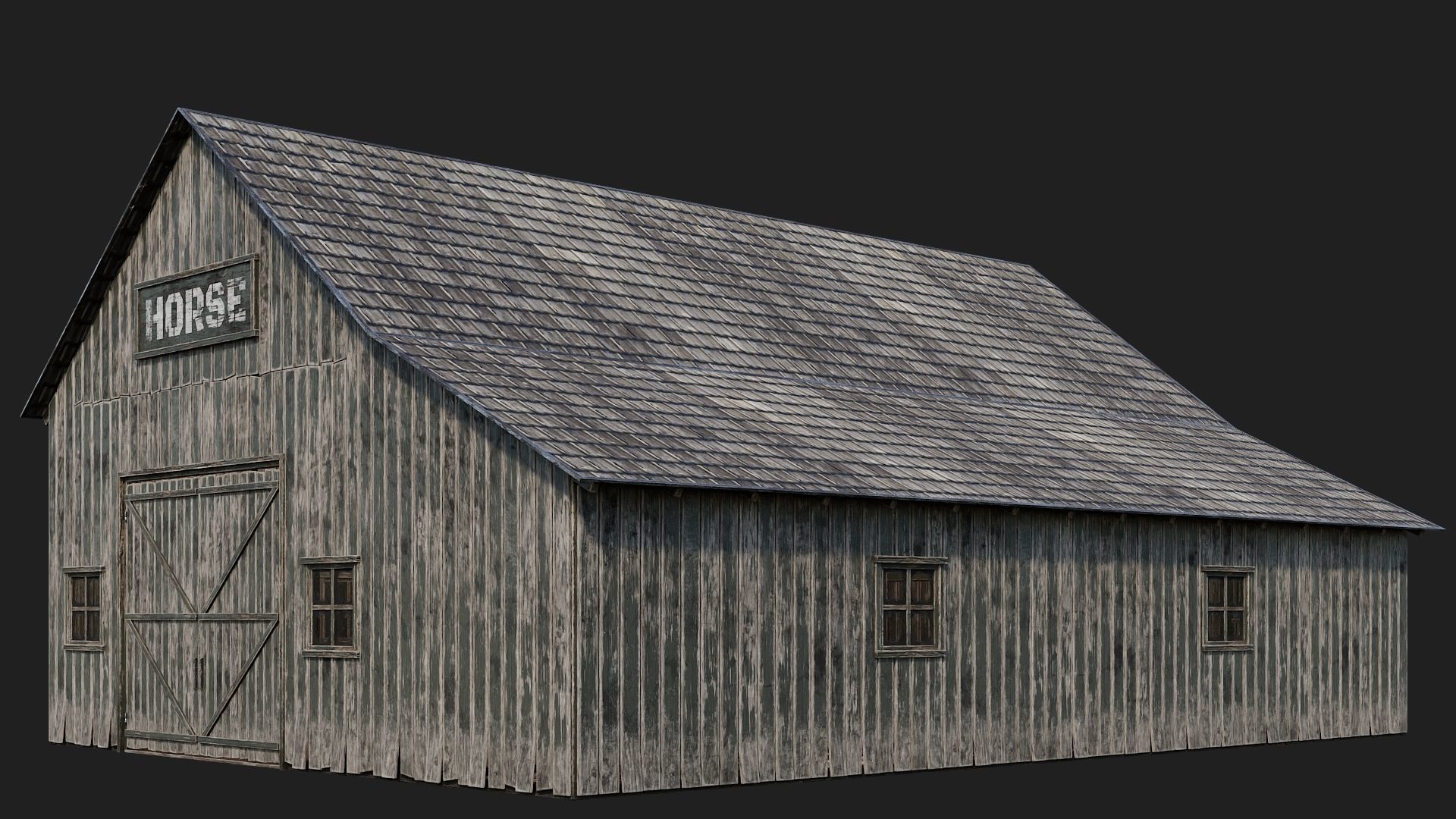 65-66-67-68 - Farm Buildings 4K PBR GameReady Low-poly 3D model_26