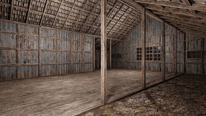 65-66-67-68 - Farm Buildings 4K PBR GameReady Low-poly 3D model 6