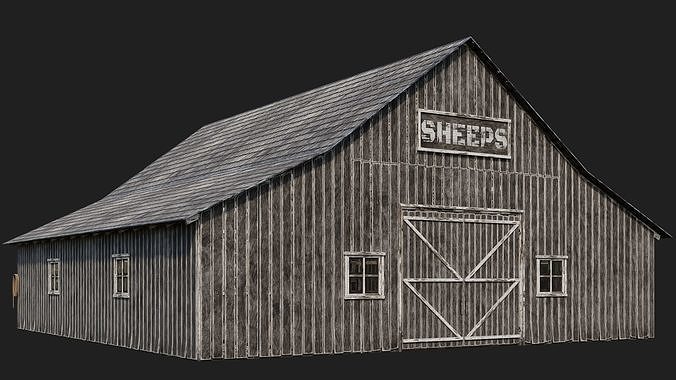 65-66-67-68 - Farm Buildings 4K PBR GameReady Low-poly 3D model 3