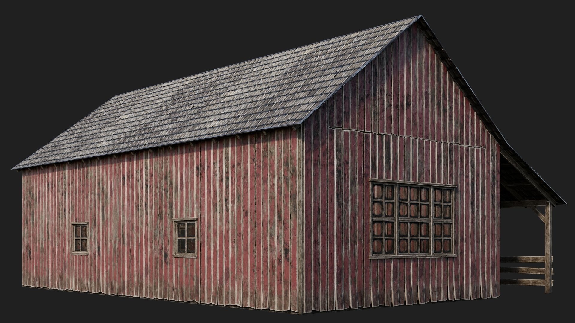 65-66-67-68 - Farm Buildings 4K PBR GameReady Low-poly 3D model_35