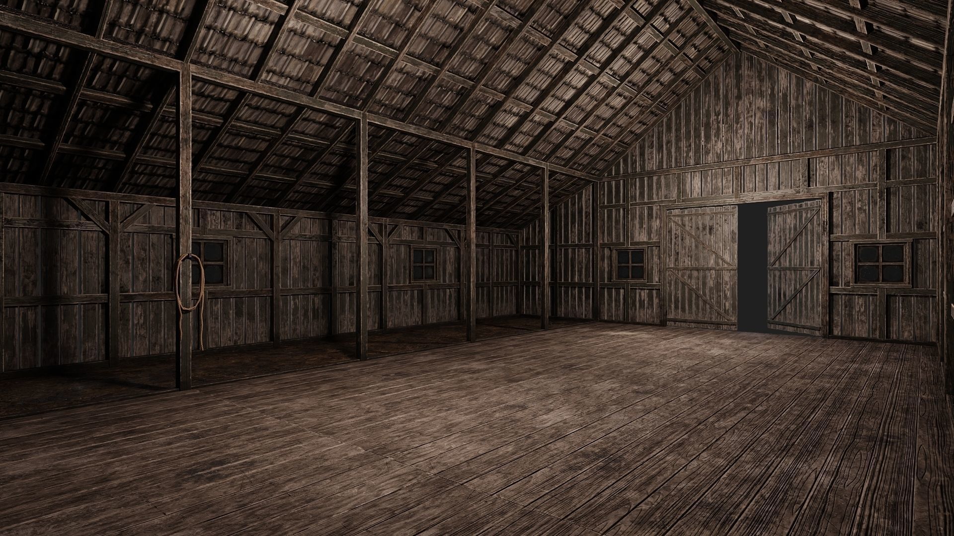 65-66-67-68 - Farm Buildings 4K PBR GameReady Low-poly 3D model_7