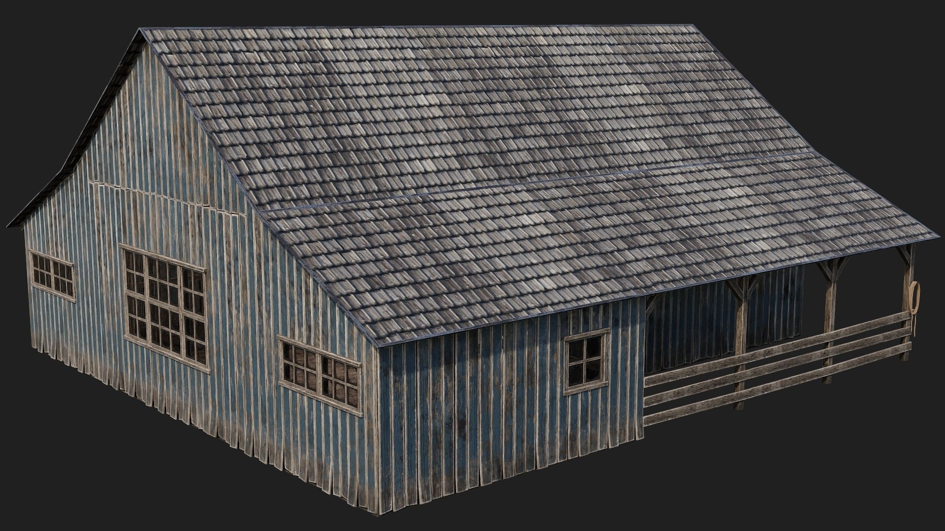 65-66-67-68 - Farm Buildings 4K PBR GameReady Low-poly 3D model_10