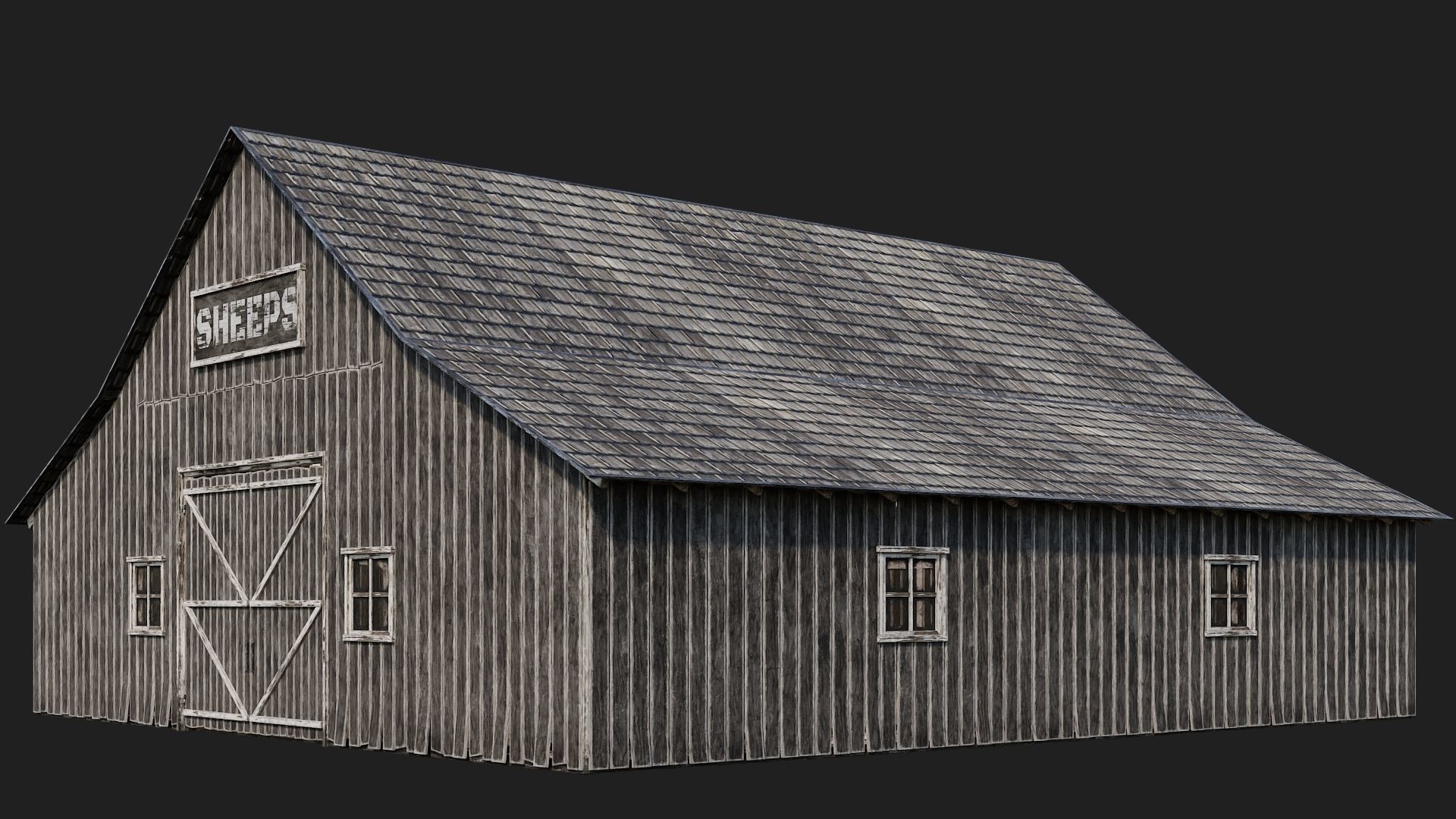 65-66-67-68 - Farm Buildings 4K PBR GameReady Low-poly 3D model_18
