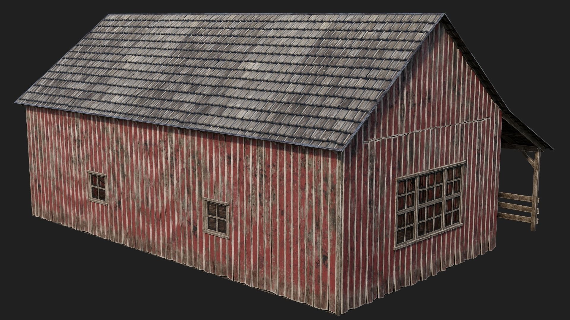 65-66-67-68 - Farm Buildings 4K PBR GameReady Low-poly 3D model_40