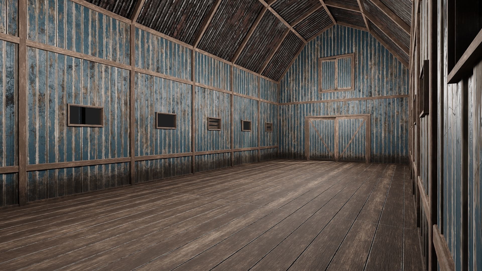 69-70-71-72 - Farm Buildings 4K PBR GameReady Low-poly 3D model_28