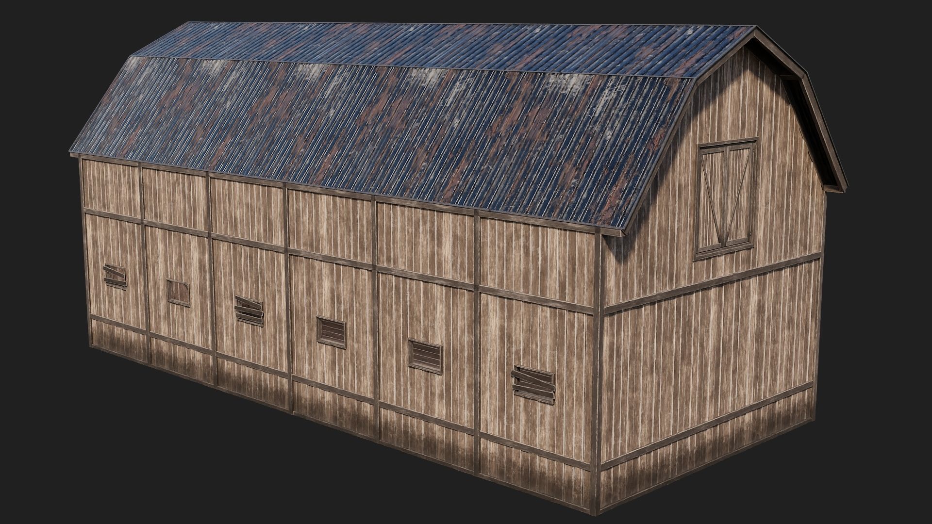 69-70-71-72 - Farm Buildings 4K PBR GameReady Low-poly 3D model_40