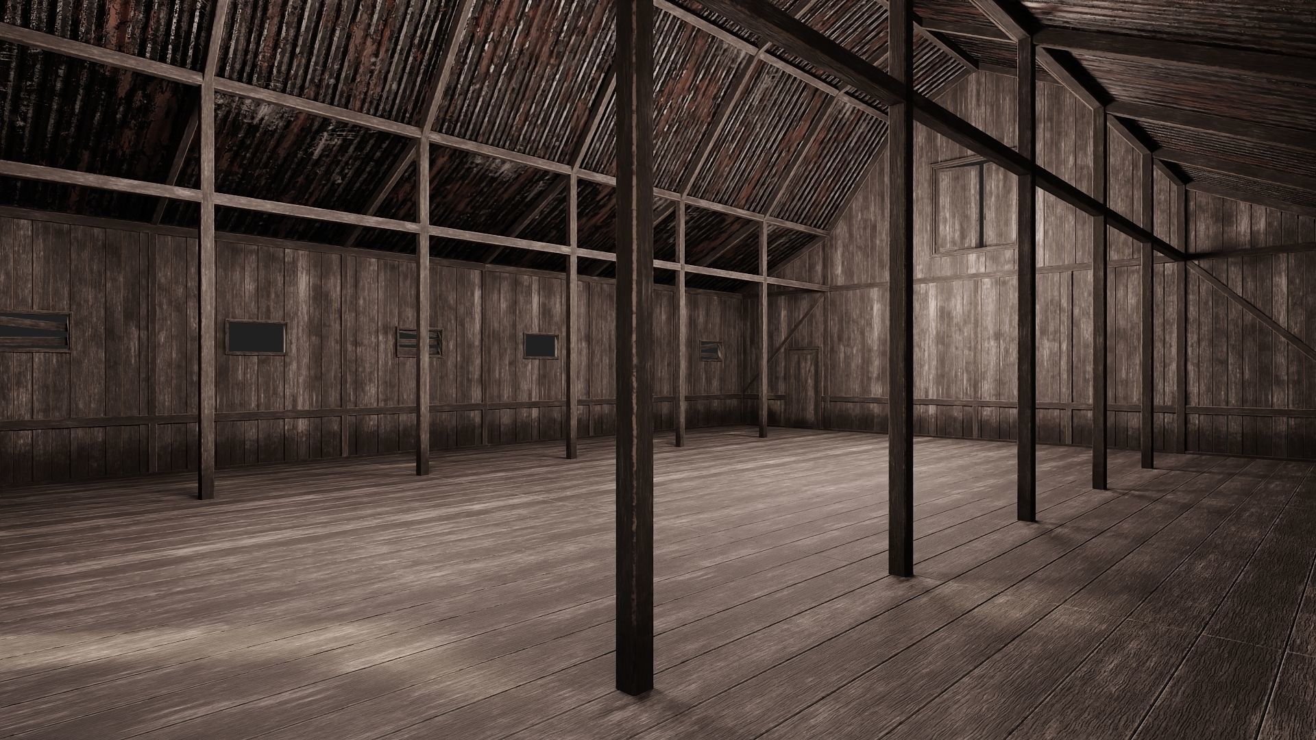 69-70-71-72 - Farm Buildings 4K PBR GameReady Low-poly 3D model_5