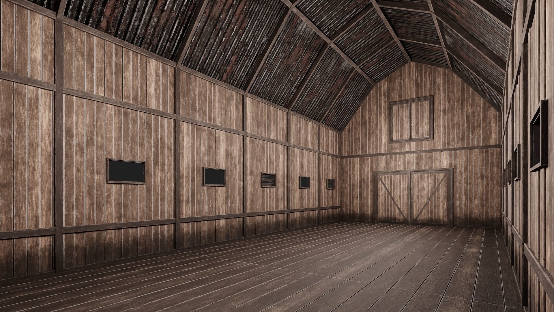 69-70-71-72 - Farm Buildings 4K PBR GameReady Low-poly 3D model_37