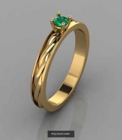 Ring 3d print model -5 silver tiara with diamonds 3D Model Collection_5