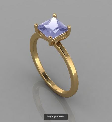 Ring 3d print model -5 silver tiara with diamonds 3D Model Collection_3