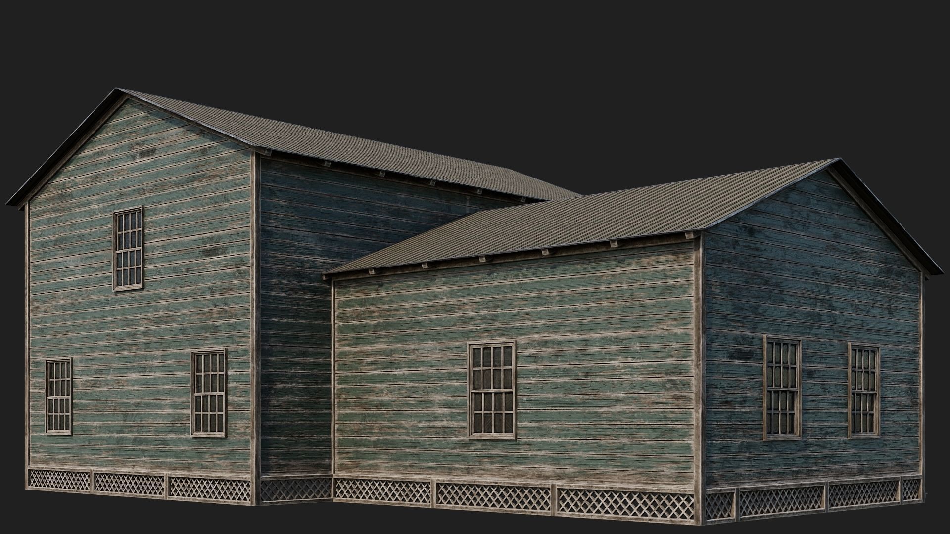 73-74-75-76 - Farm Buildings 4K PBR GameReady Low-poly 3D model_29