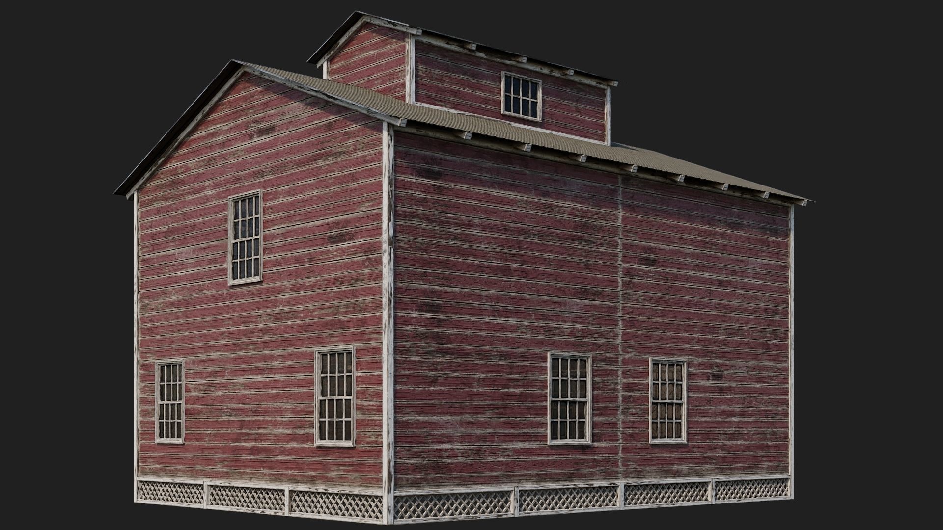 73-74-75-76 - Farm Buildings 4K PBR GameReady Low-poly 3D model_21