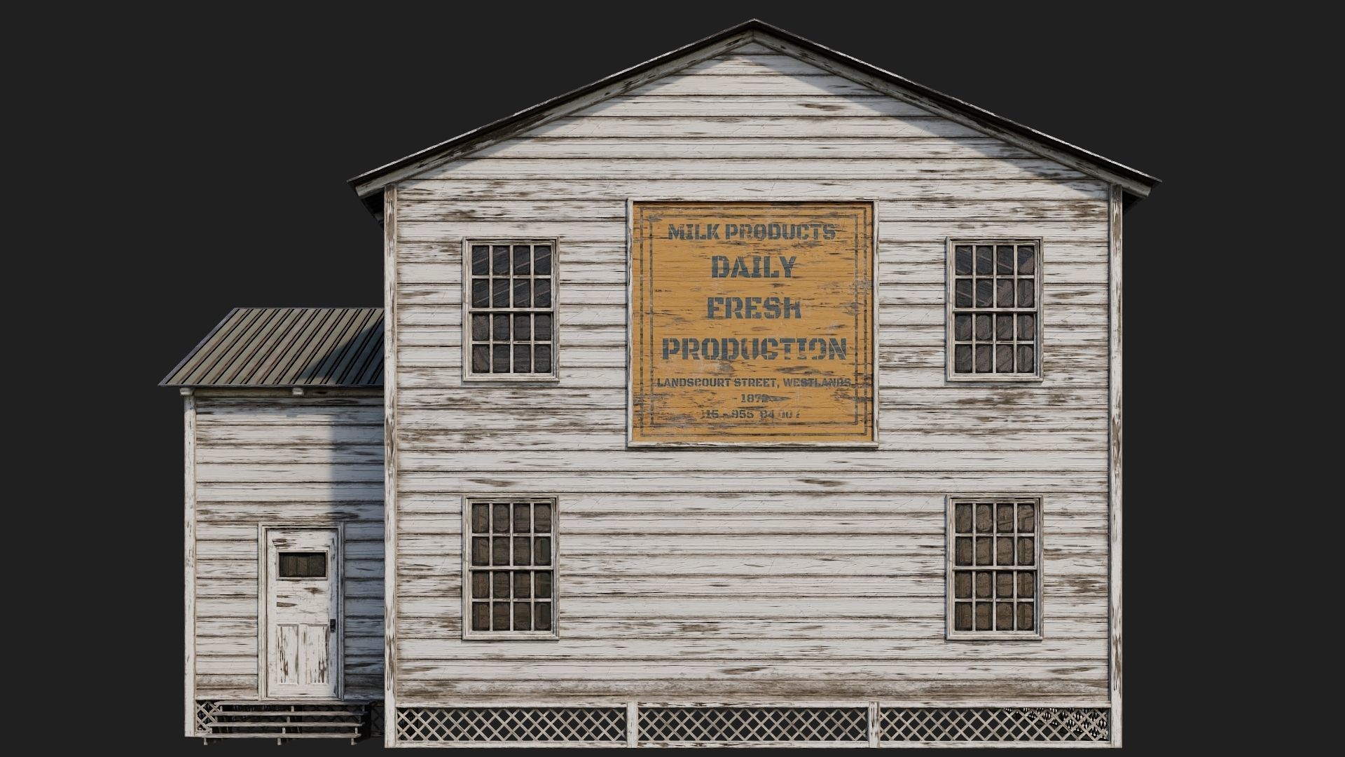 73-74-75-76 - Farm Buildings 4K PBR GameReady Low-poly 3D model_9