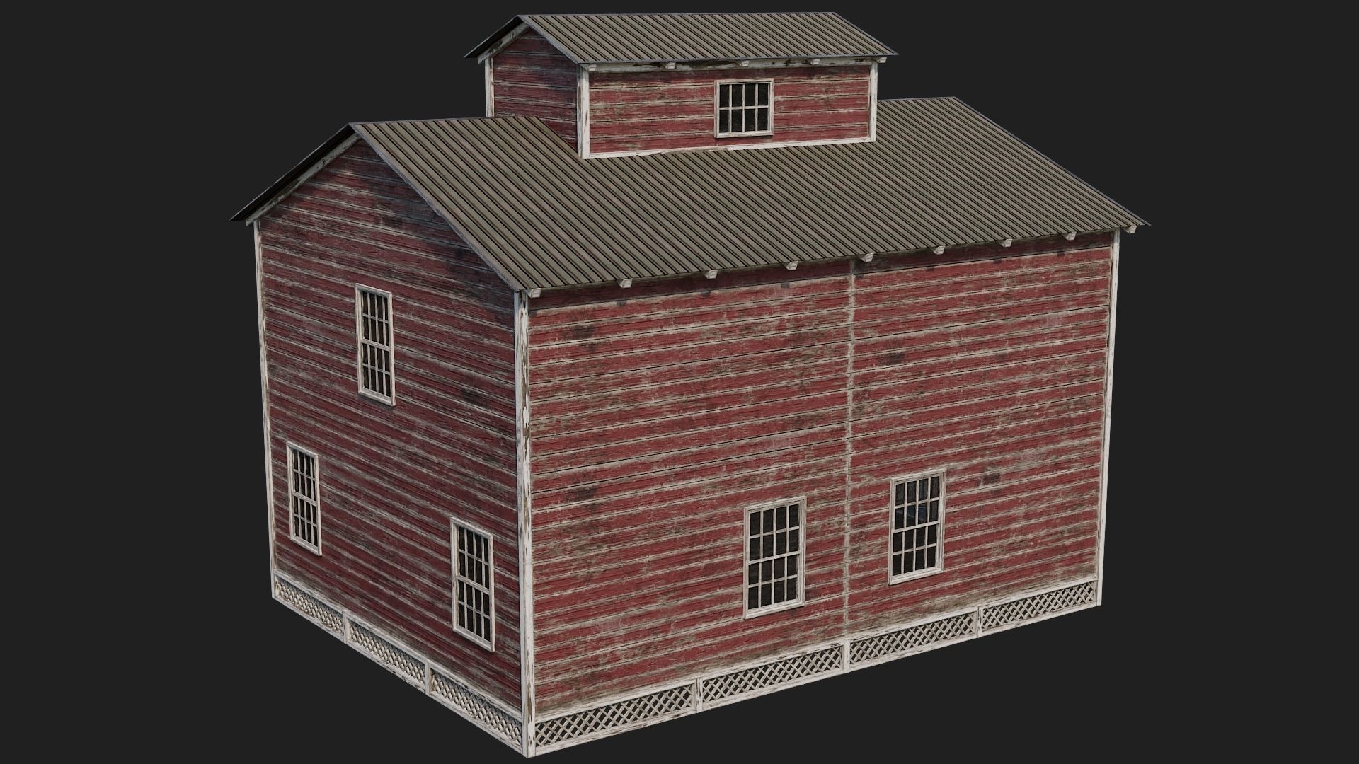 73-74-75-76 - Farm Buildings 4K PBR GameReady Low-poly 3D model_18