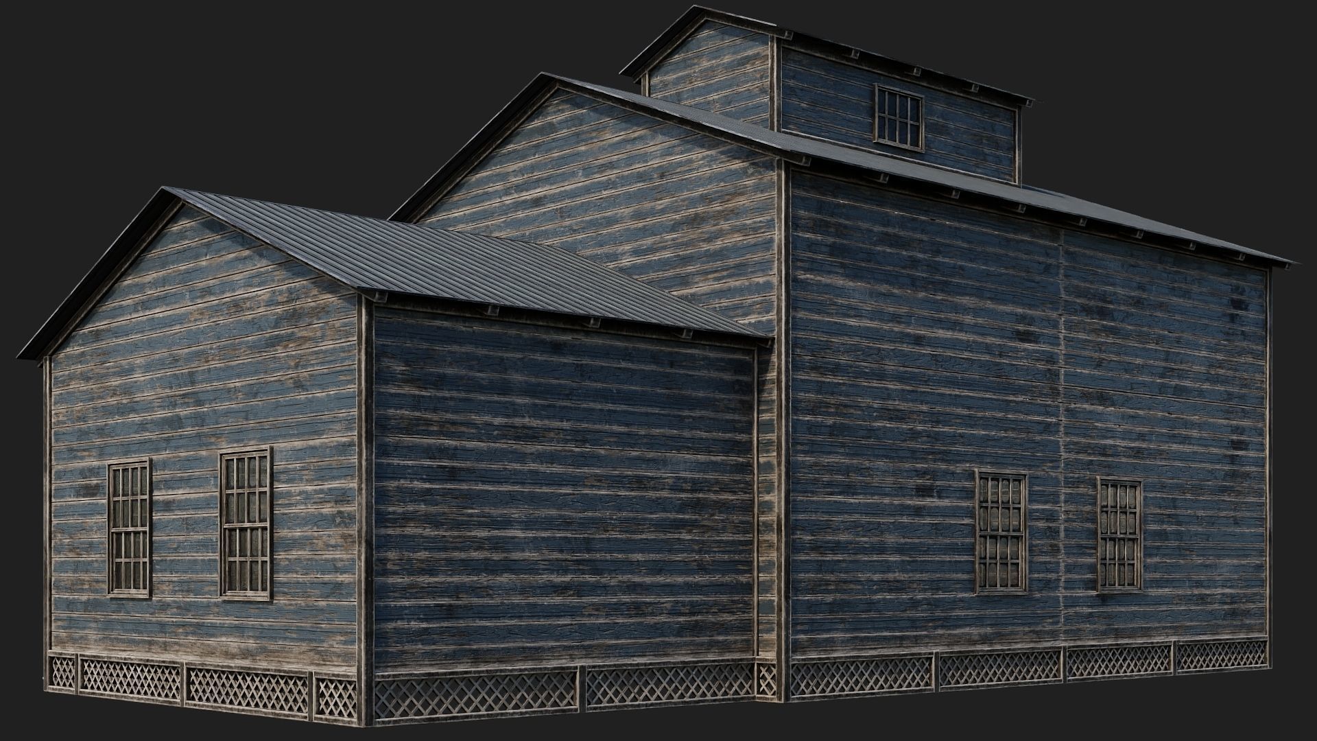 73-74-75-76 - Farm Buildings 4K PBR GameReady Low-poly 3D model_34