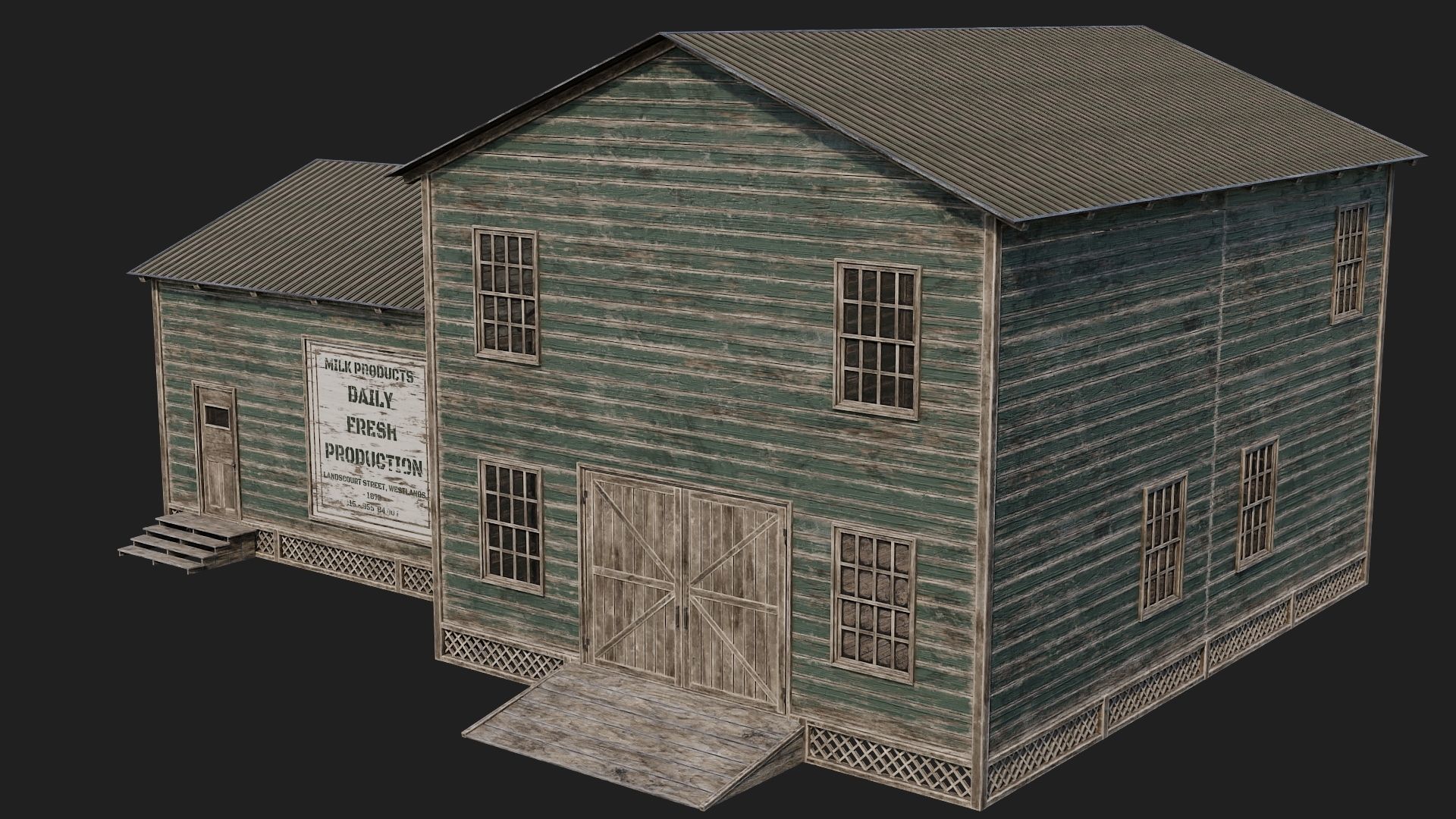 73-74-75-76 - Farm Buildings 4K PBR GameReady Low-poly 3D model_31
