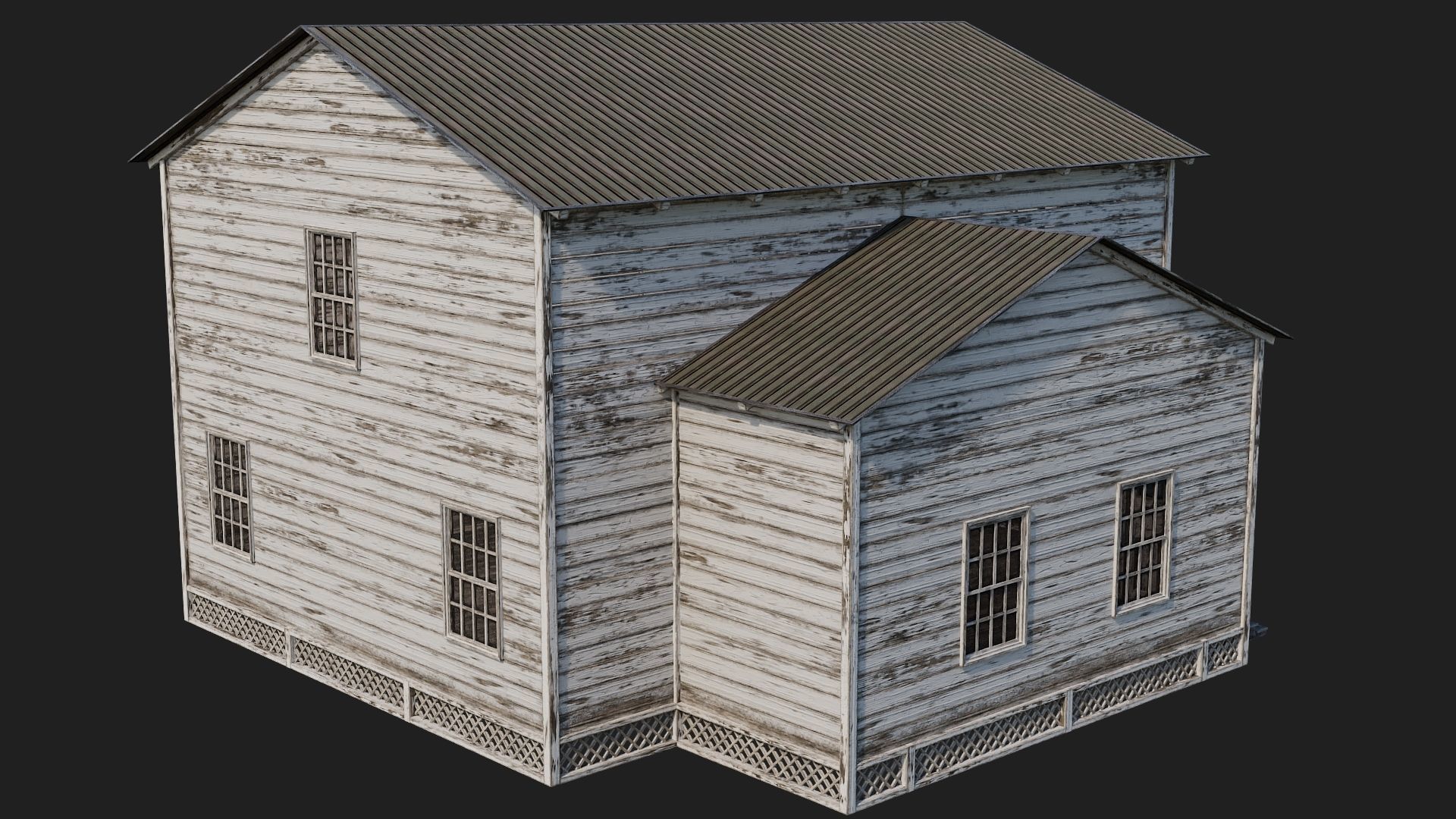 73-74-75-76 - Farm Buildings 4K PBR GameReady Low-poly 3D model_11