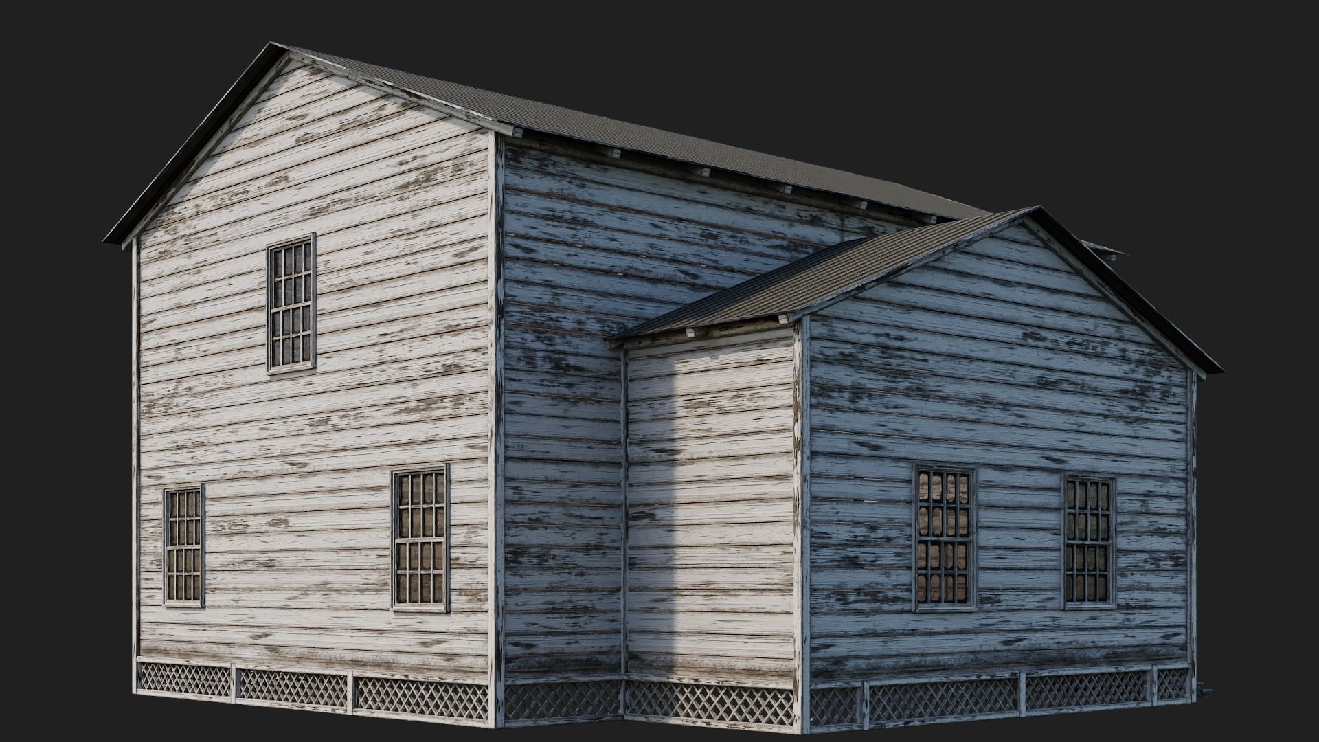 73-74-75-76 - Farm Buildings 4K PBR GameReady Low-poly 3D model_14