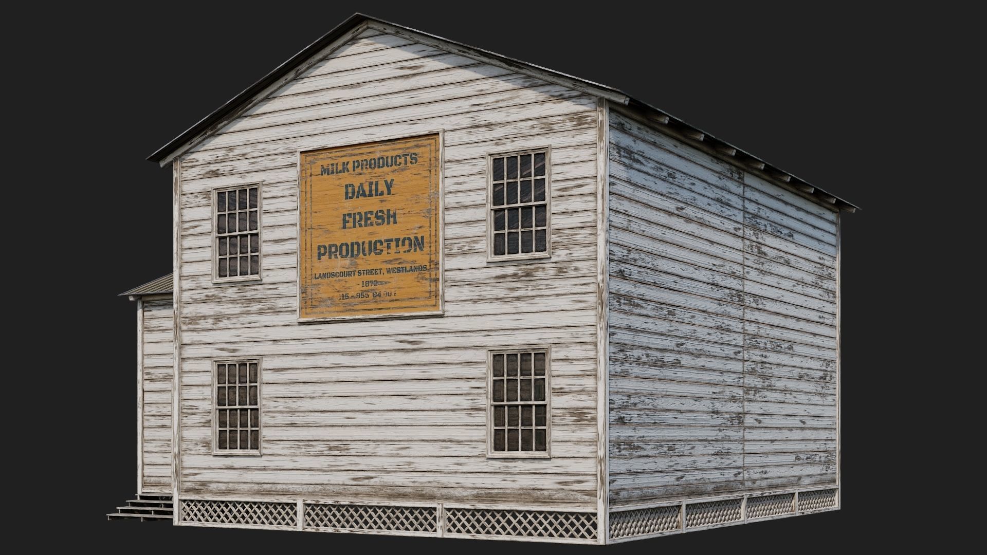 73-74-75-76 - Farm Buildings 4K PBR GameReady Low-poly 3D model_12