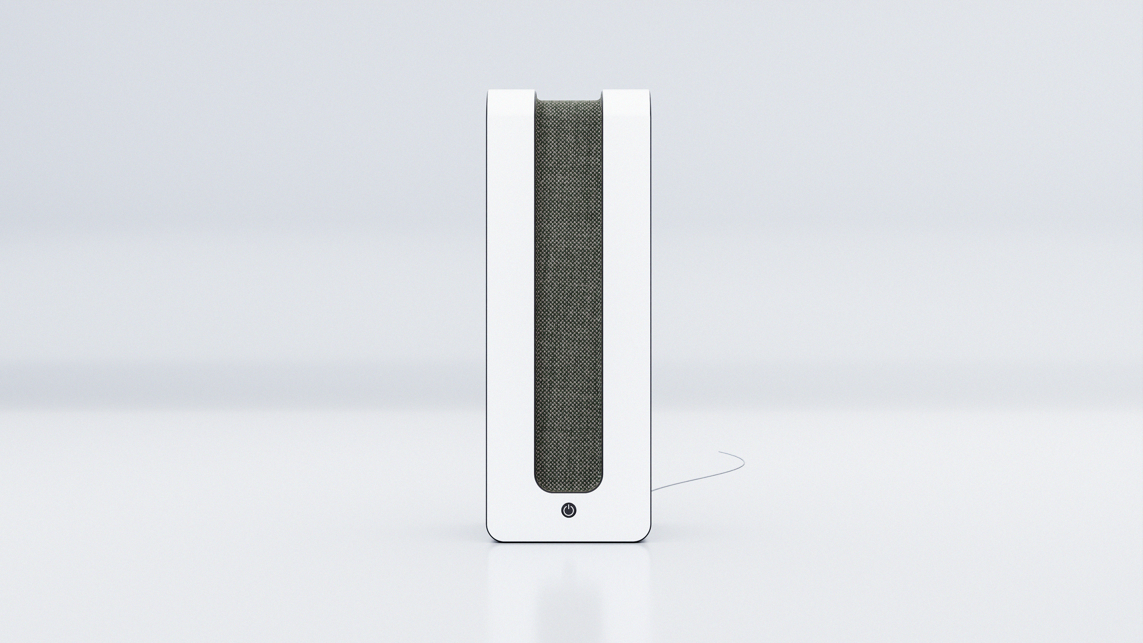 Speaker White Low-poly 3D model_1