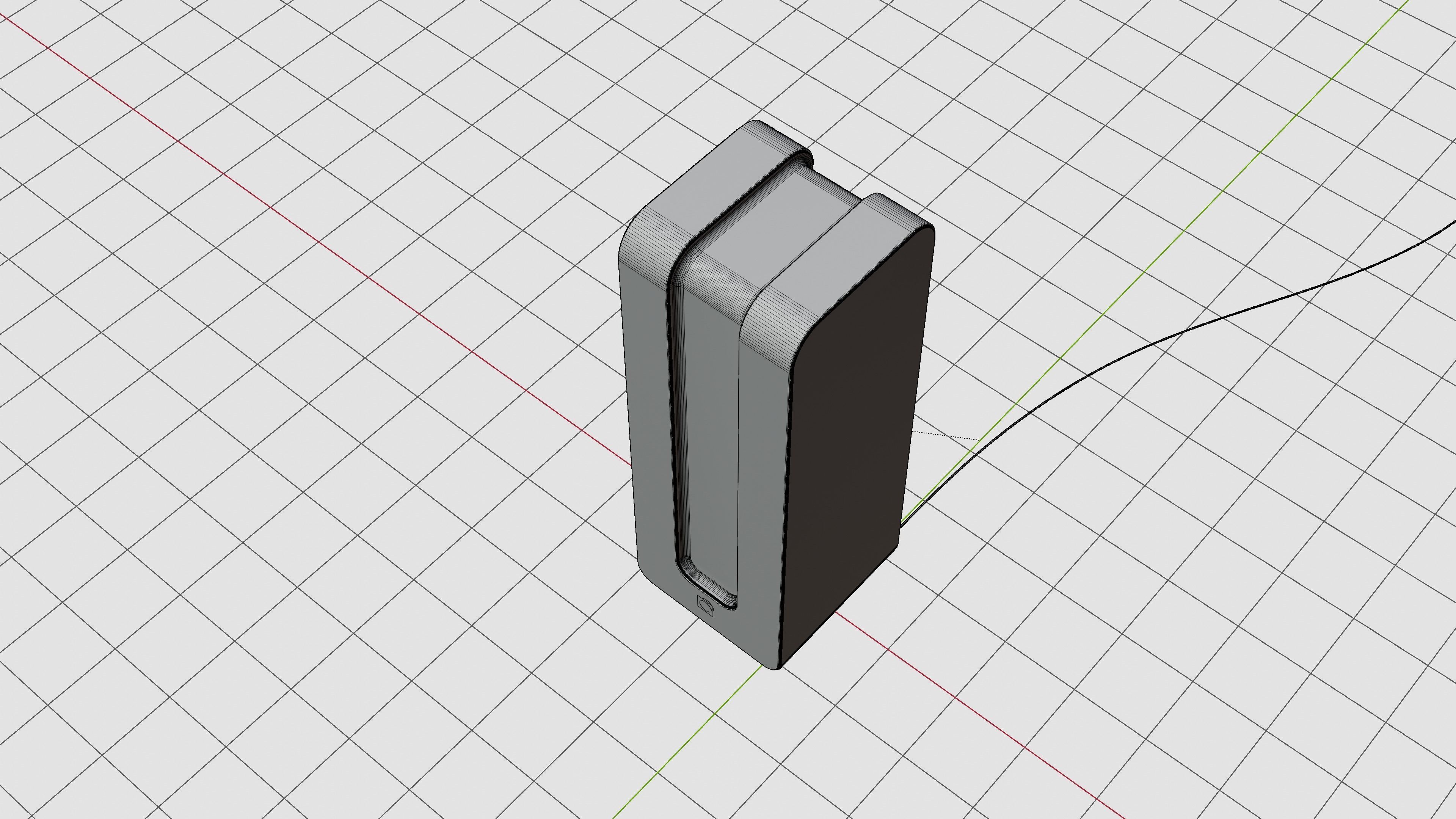 Speaker White Low-poly 3D model_6