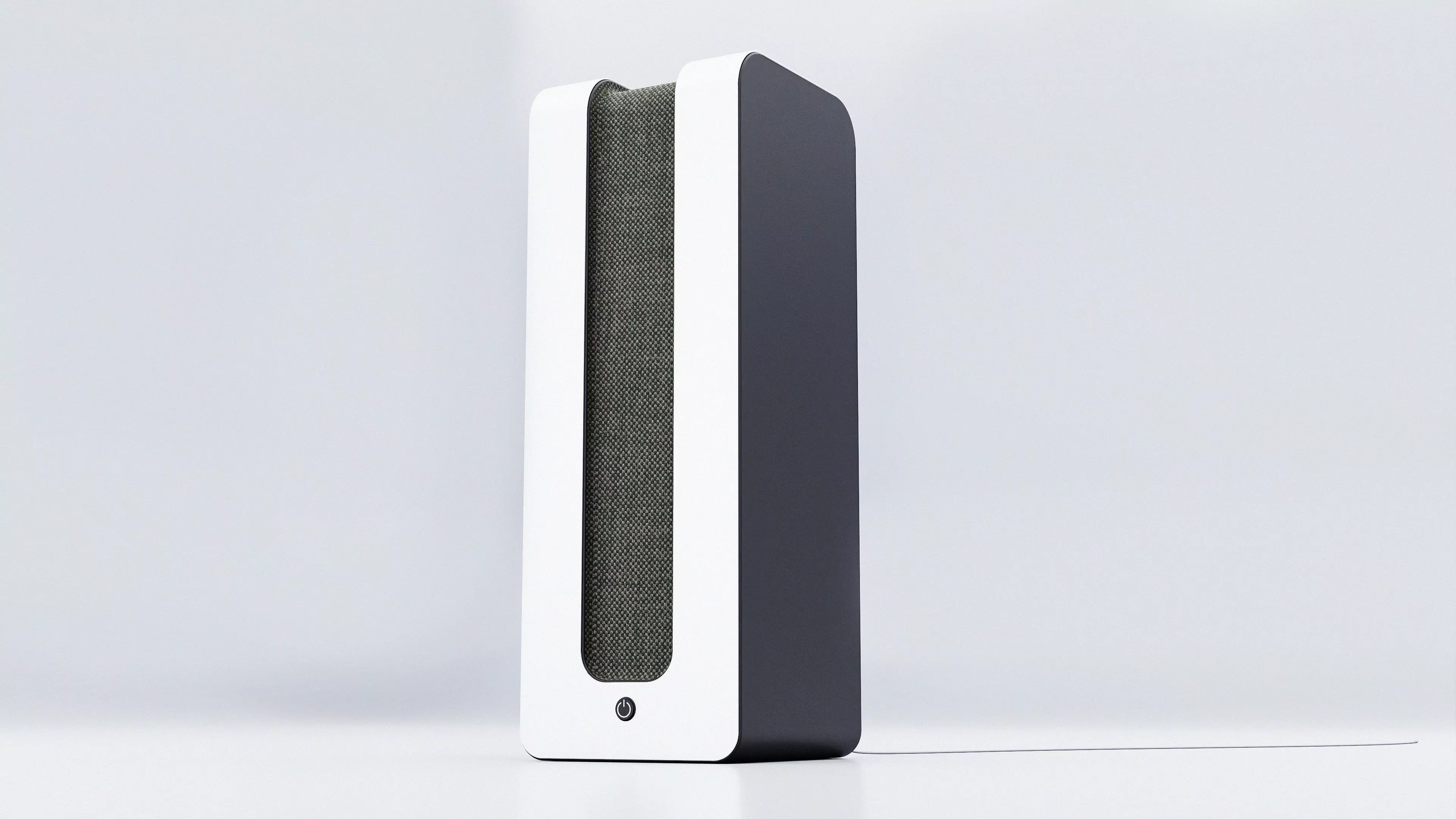 Speaker White Low-poly 3D model_0