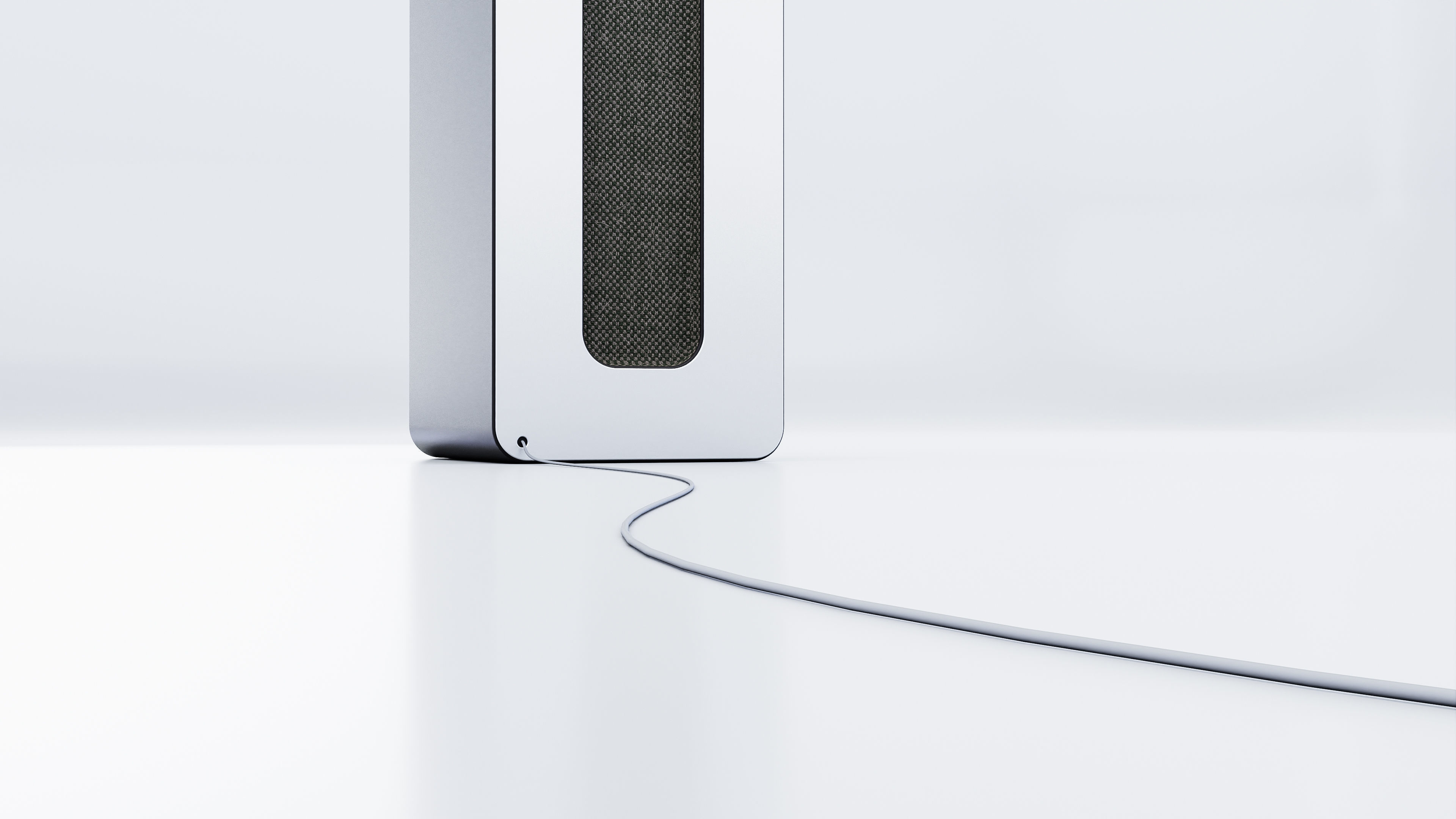 Speaker White Low-poly 3D model_4