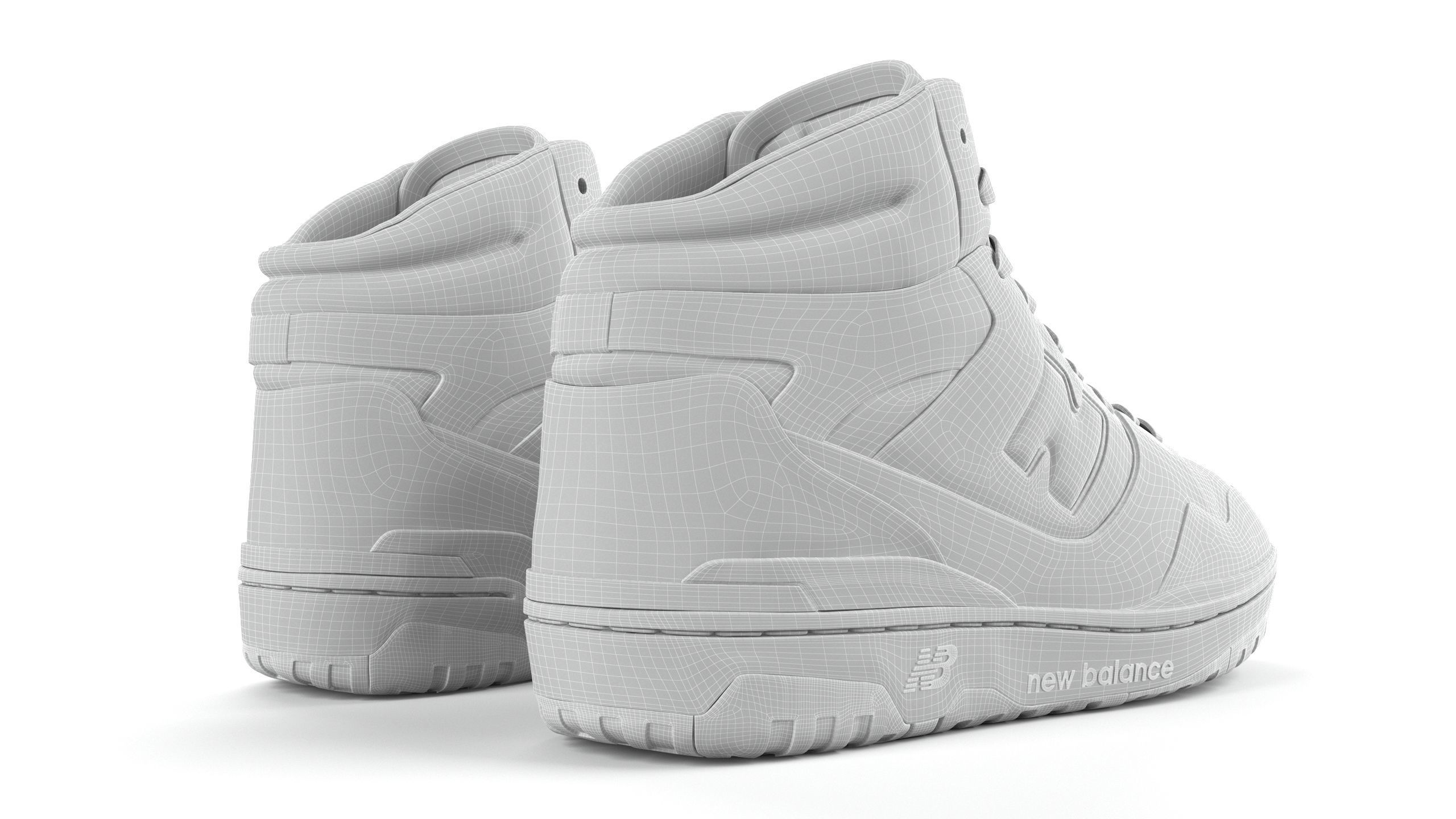 New balance 650 Blue PBR Low-poly 3D model_14