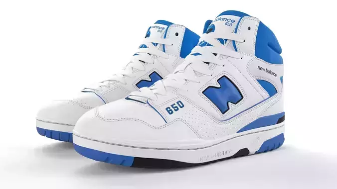 New balance 650 Blue PBR Low-poly 3D model