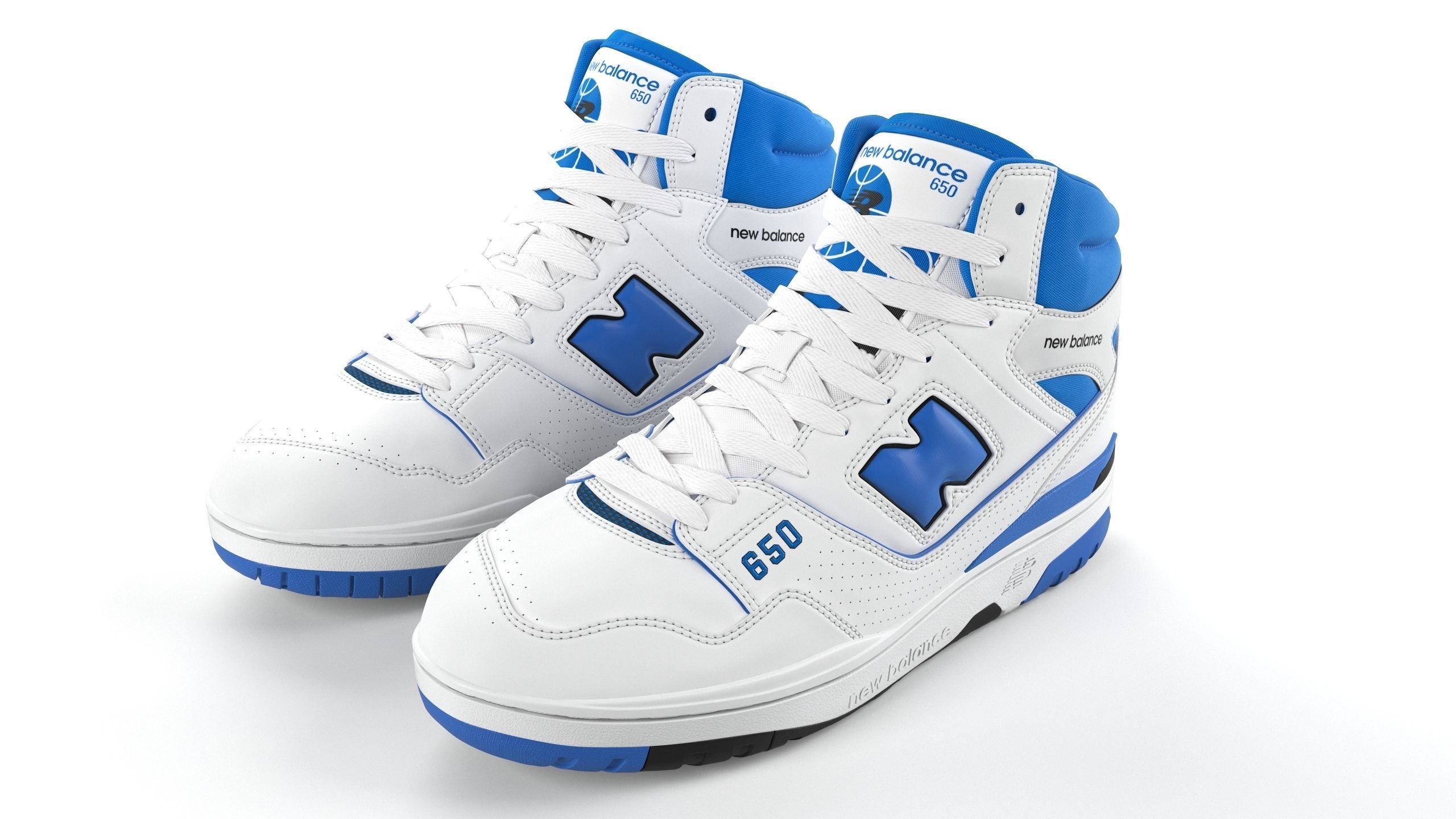 New balance 650 Blue PBR Low-poly 3D model_5